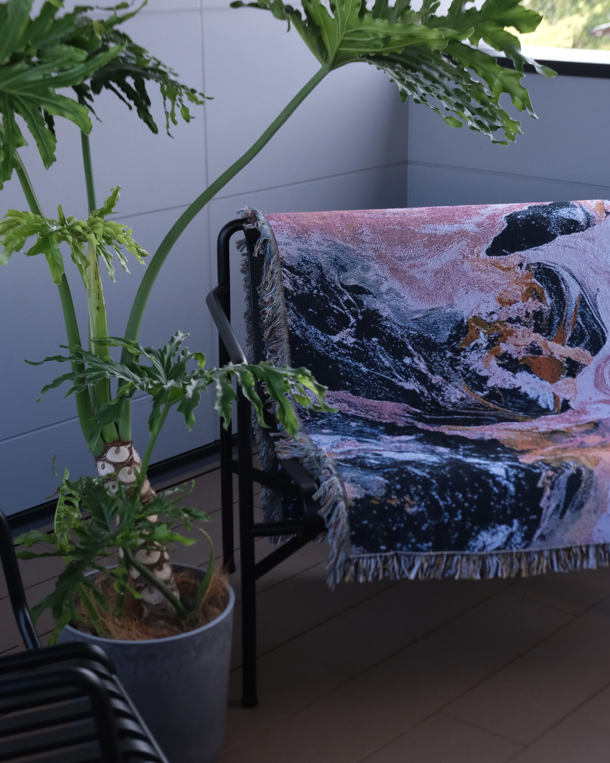 Pink Flow Throw Blanket