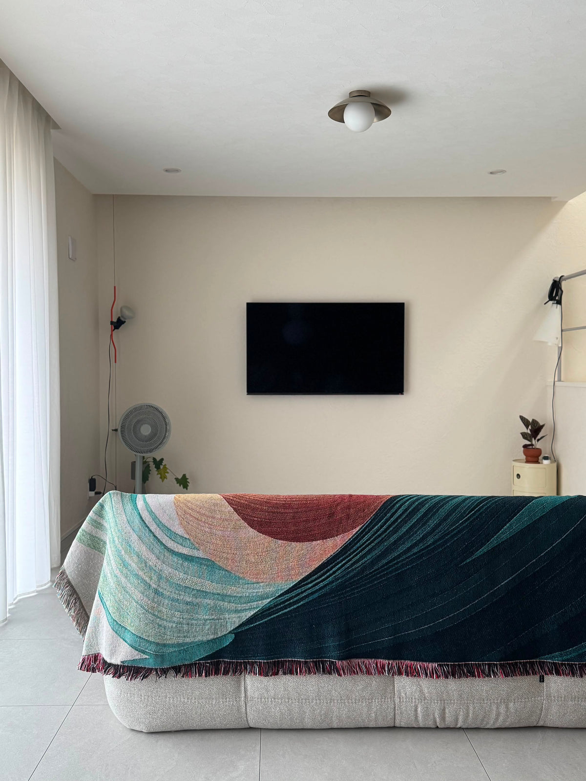 Fluid Spiral Throw Blanket