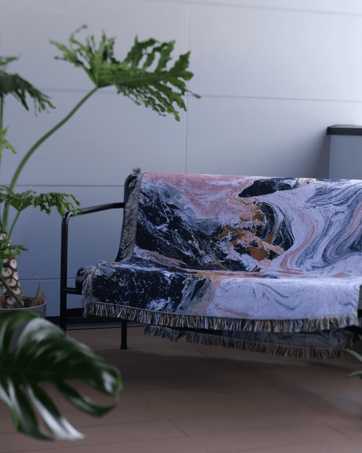 Pink Flow Throw Blanket
