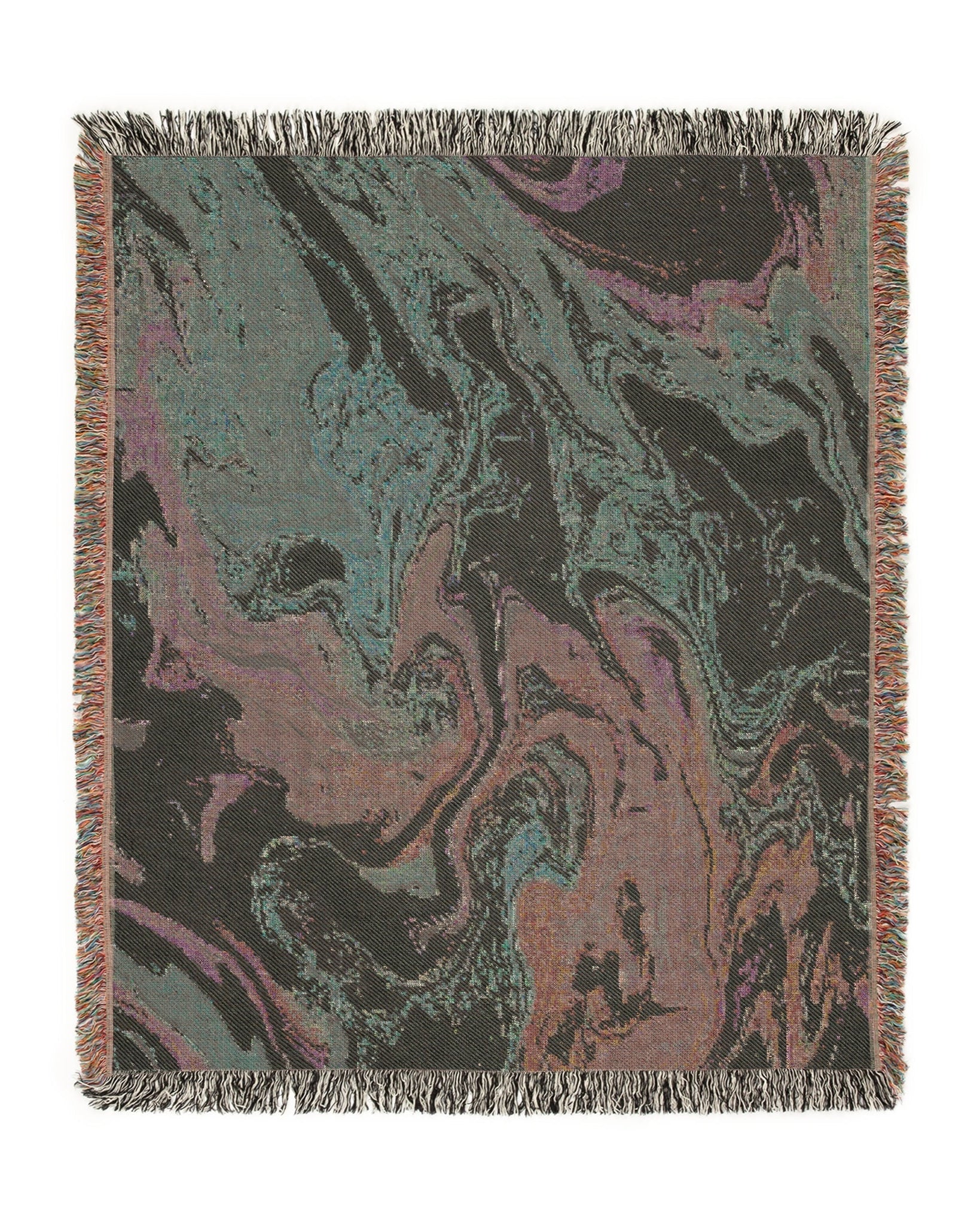 Pastel Marble Woven Throw Blanket 