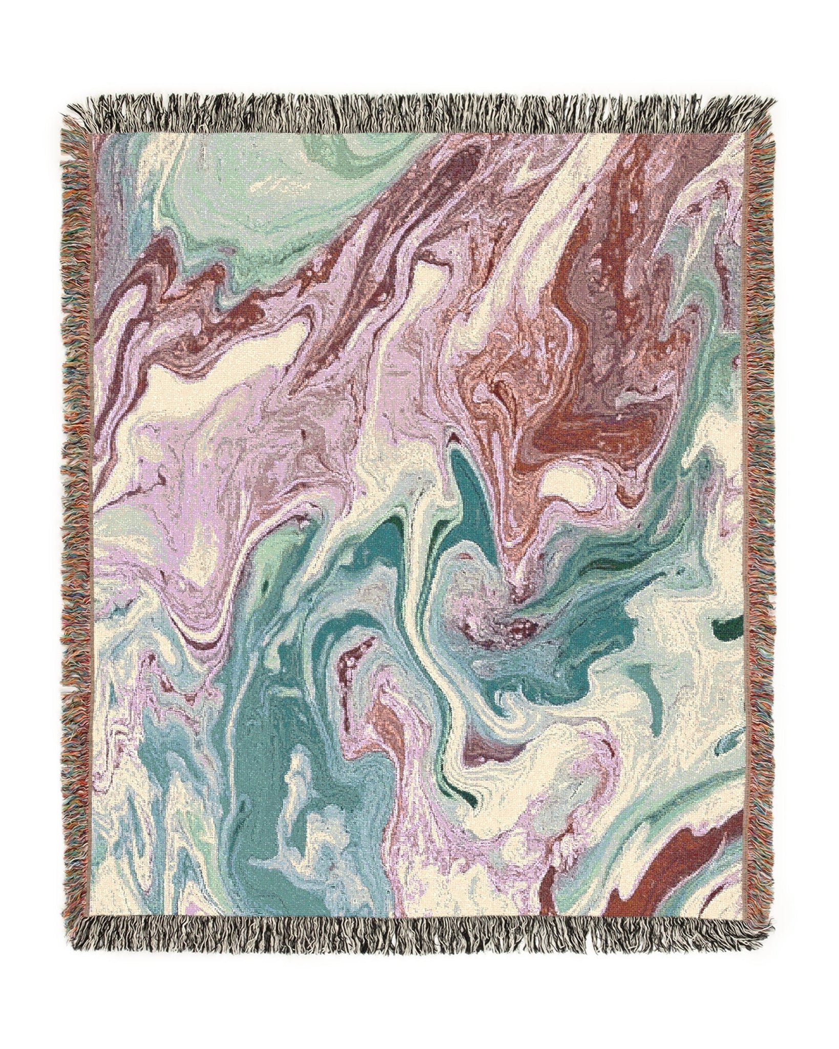 Pastel Marble Woven Throw Blanket 