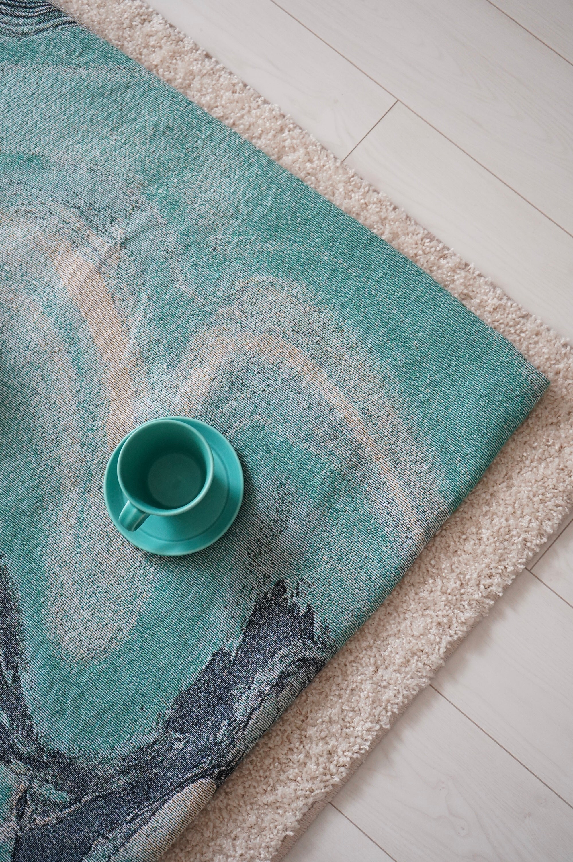 Sky Blue Flow Throw Blanket