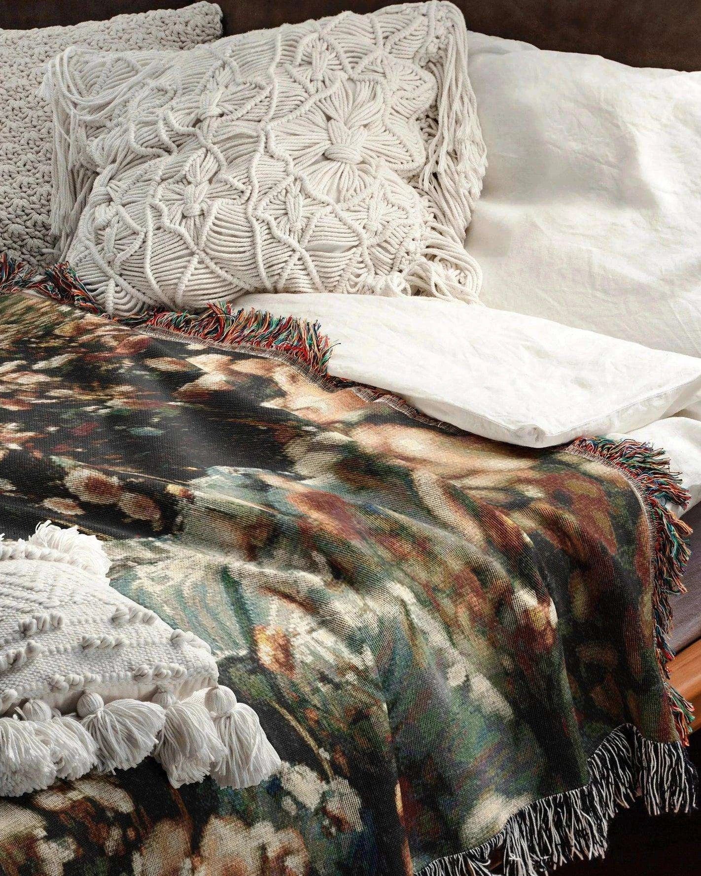 Astoronaut Flower Woven Throw Blanket - imperf