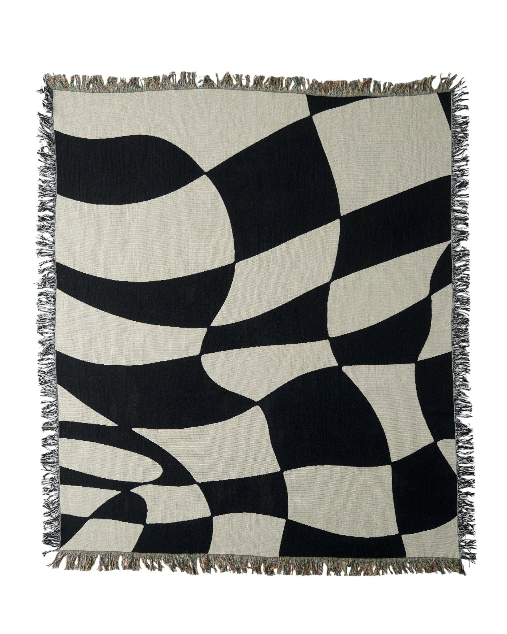 Distorted Check Throw Blanket : L