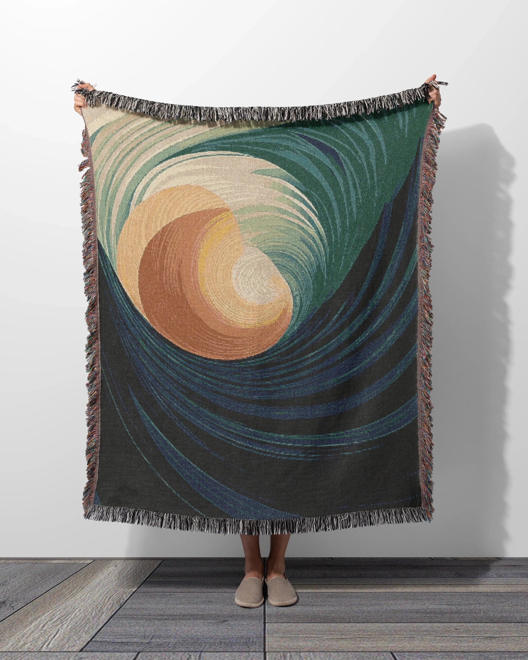 Fluid Spiral Woven Blanket - imperf