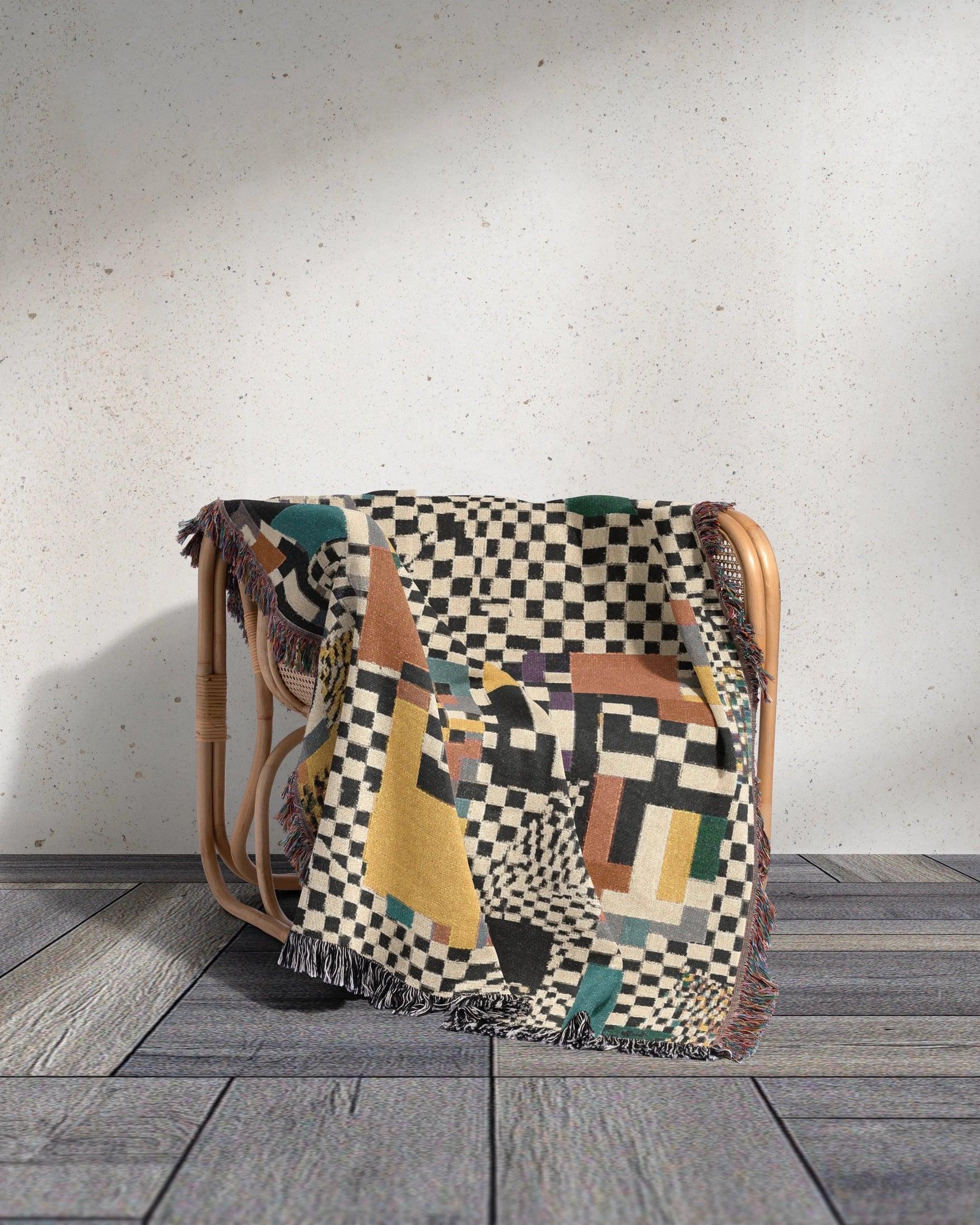 Glitch Woven Throw Blanket - imperf