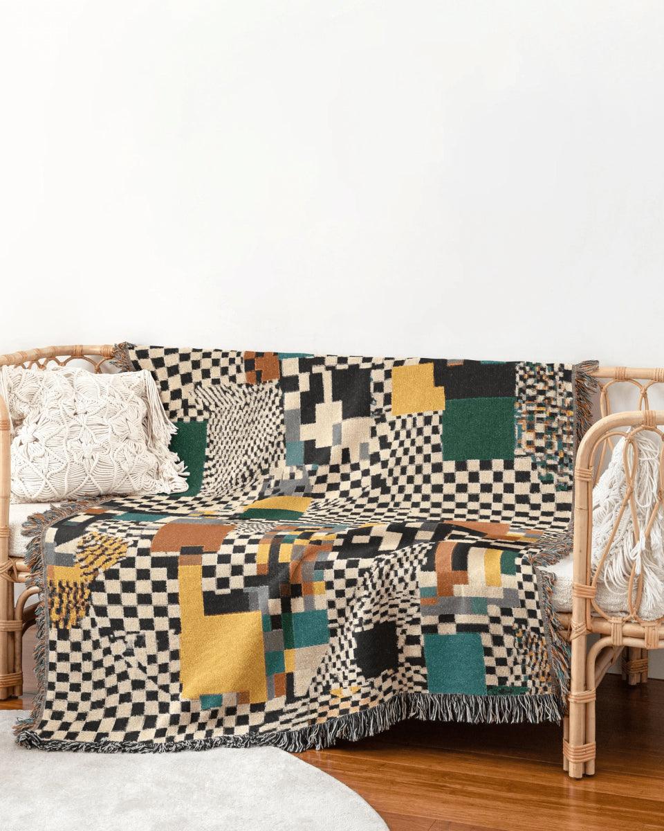 Glitch Woven Throw Blanket - imperf