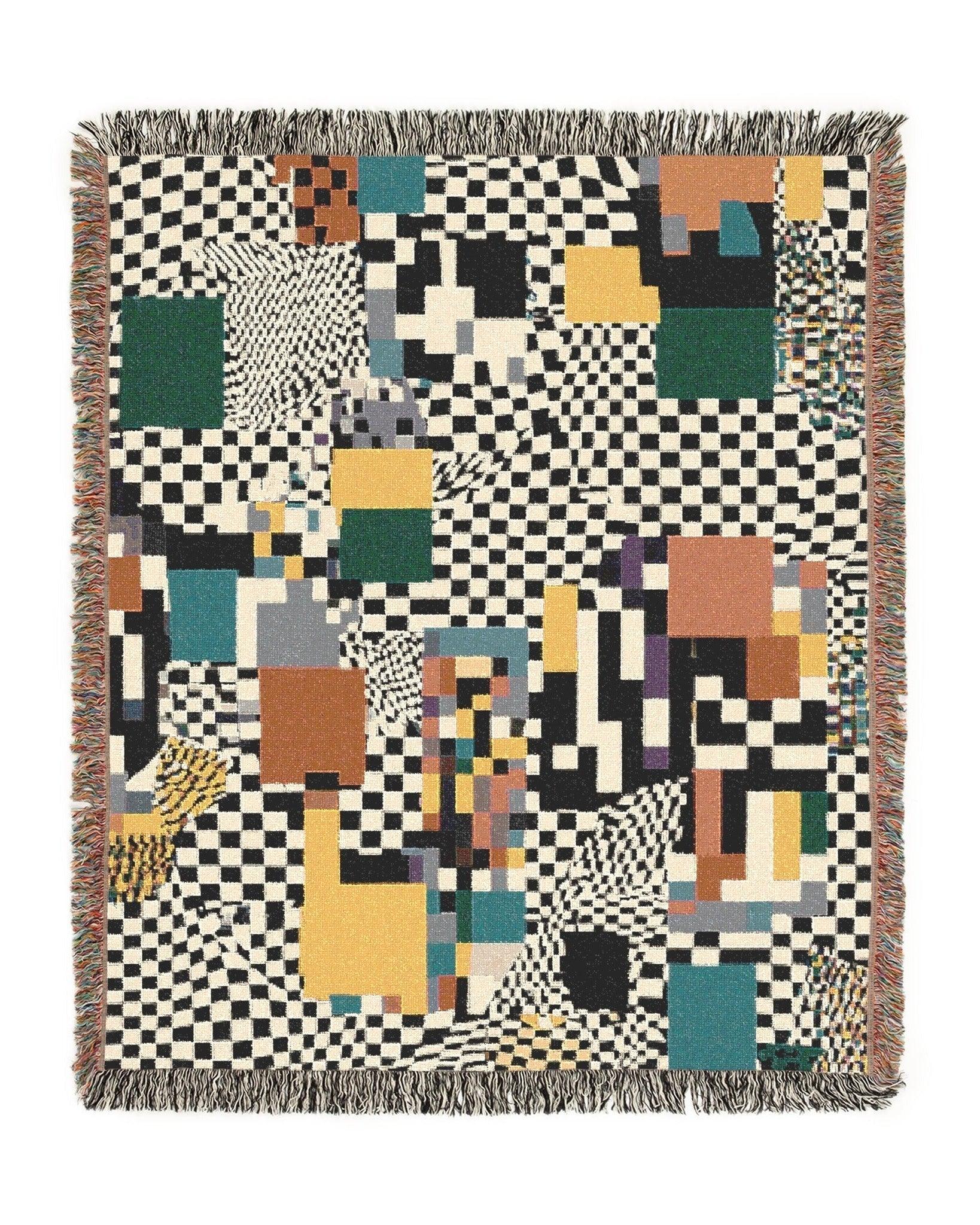 Glitch Woven Throw Blanket - imperf