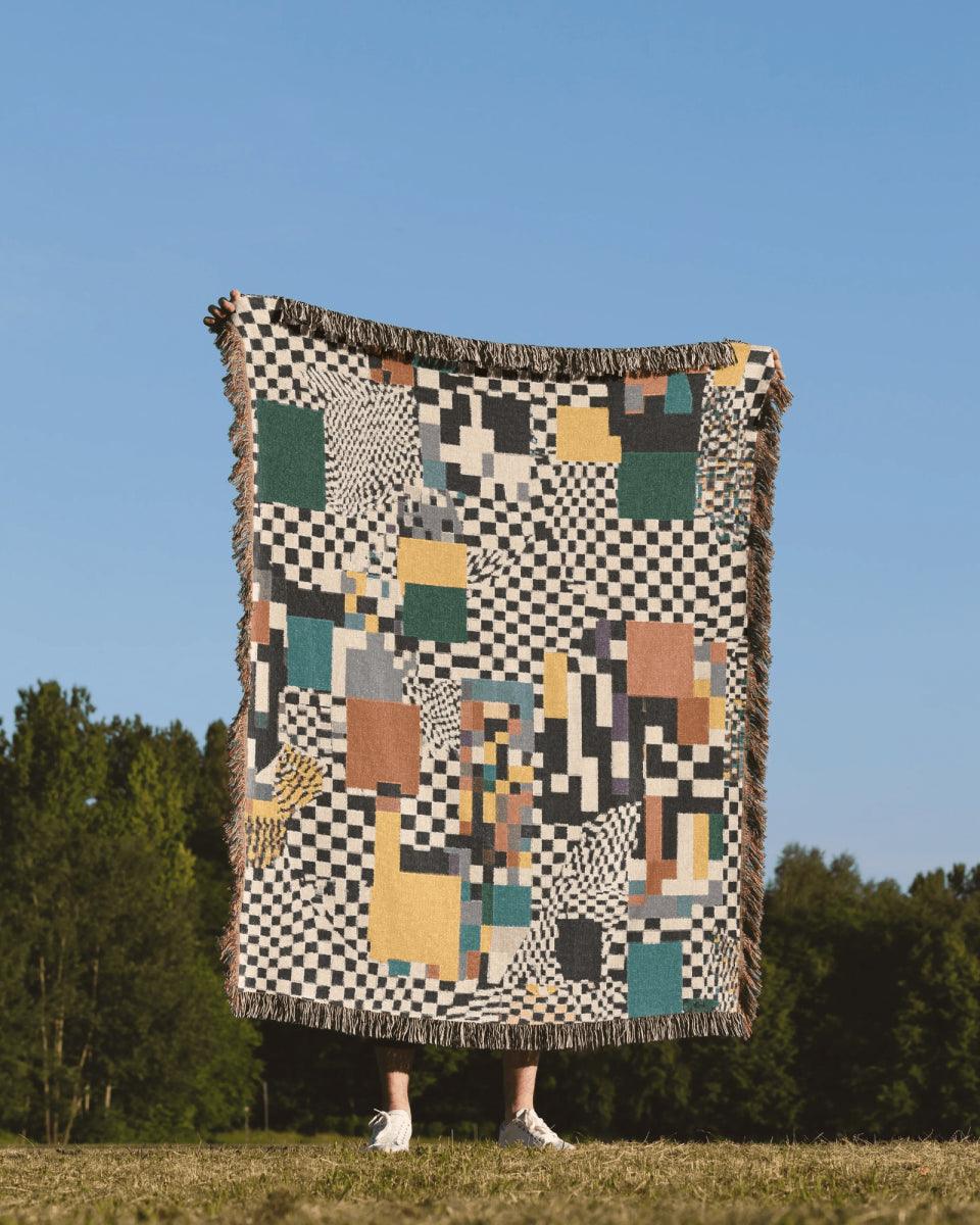 Glitch Woven Throw Blanket - imperf