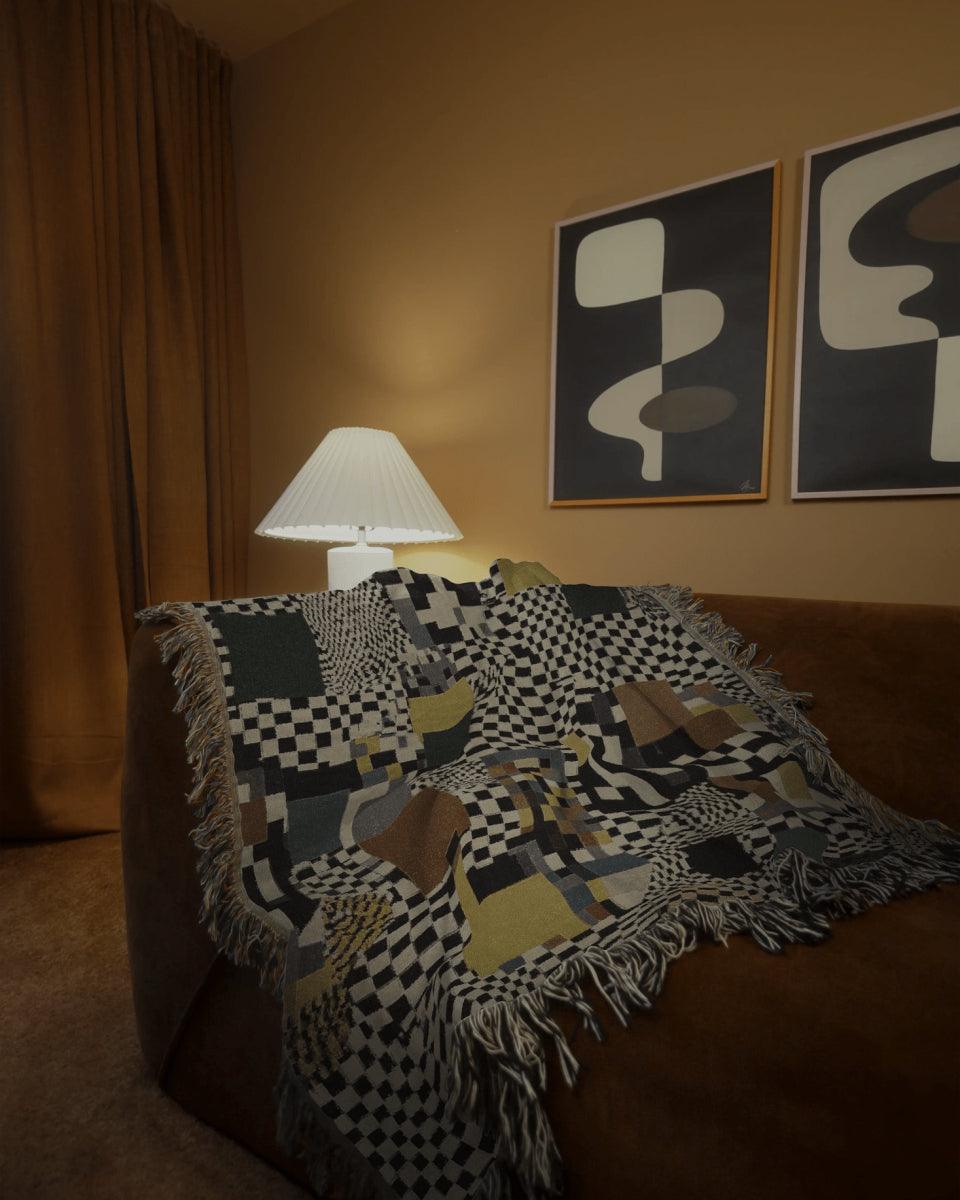Glitch Woven Throw Blanket - imperf
