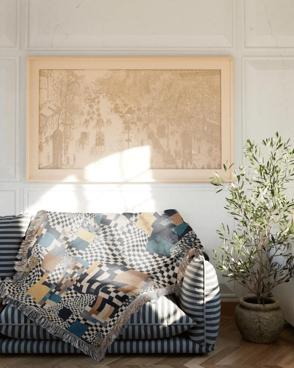 Glitch Woven Throw Blanket - imperf