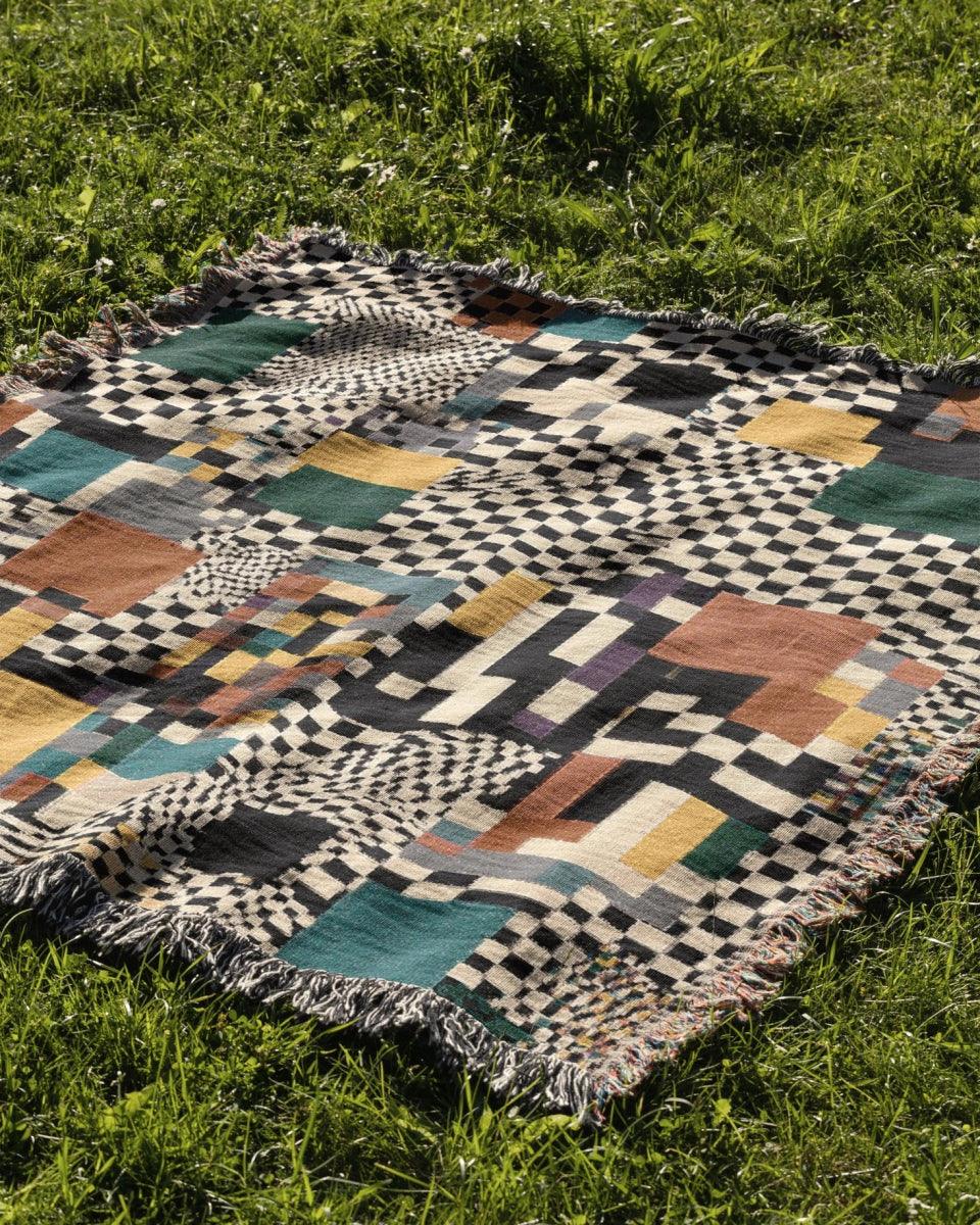 Glitch Woven Throw Blanket - imperf