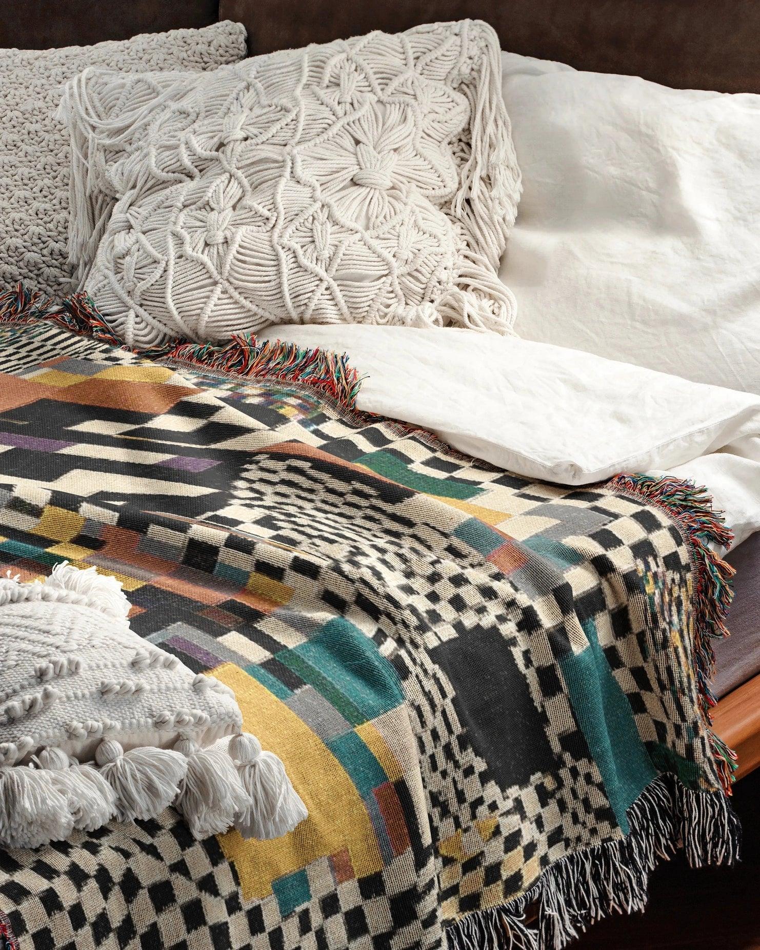 Glitch Woven Throw Blanket - imperf