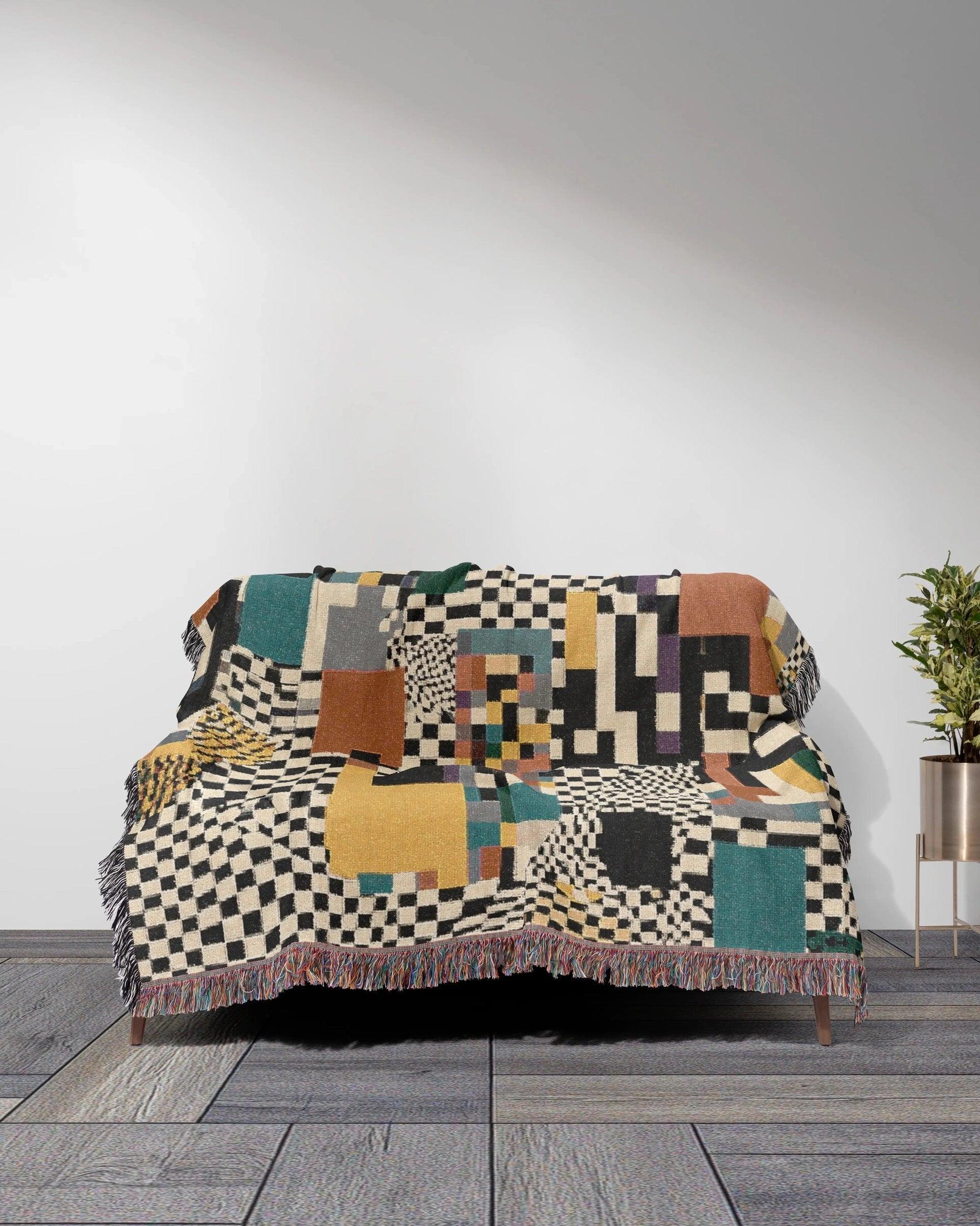Glitch Woven Throw Blanket - imperf