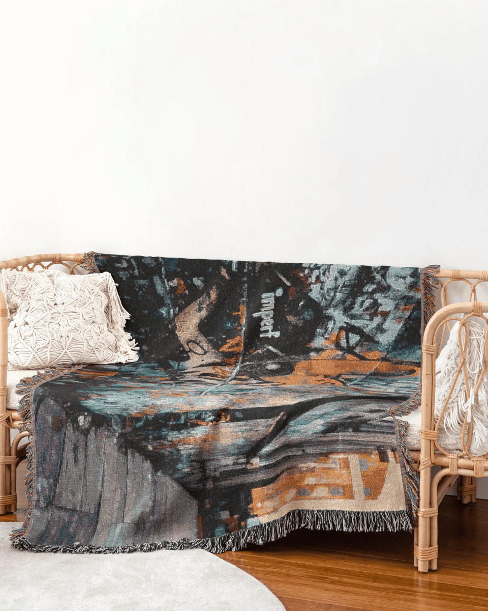 Graffiti Street Woven Throw Blanket - imperf