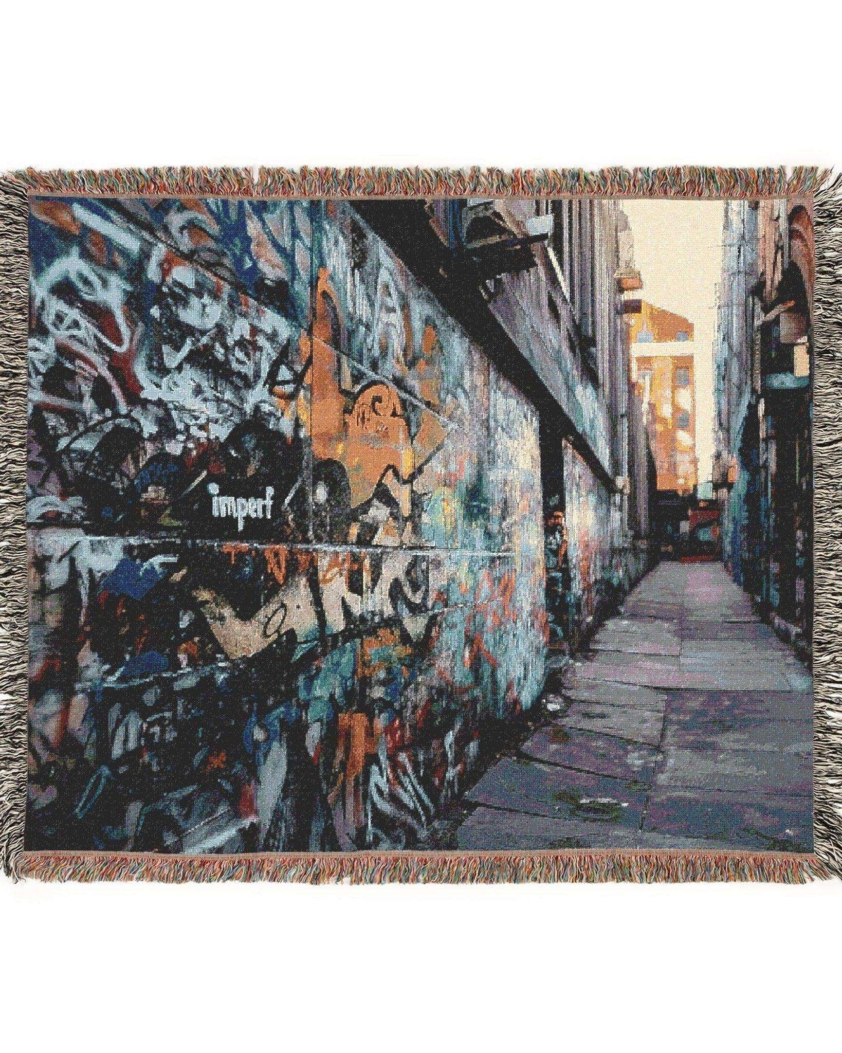 Graffiti Street Woven Throw Blanket - imperf