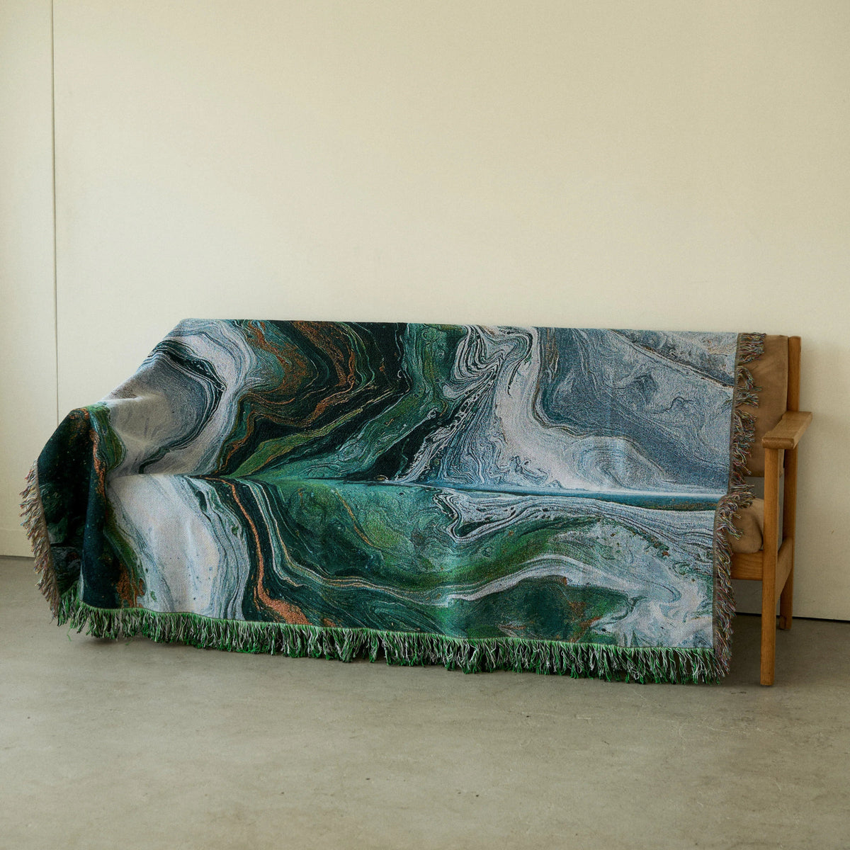 Green Flow Throw Blanket | iMPeRF