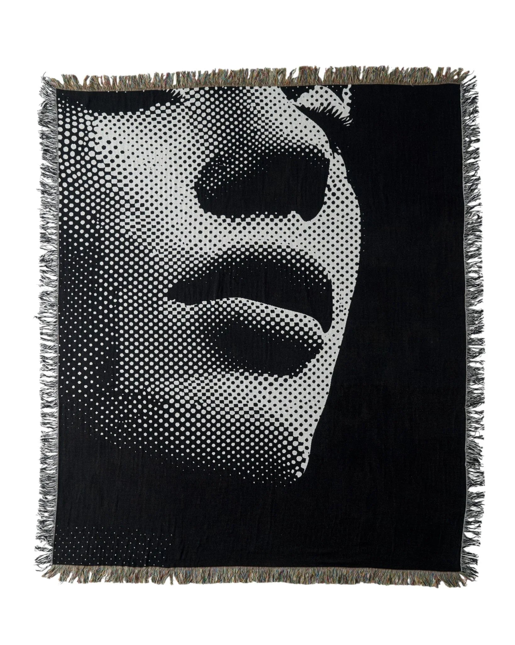 Half Tone Face Throw Blanket | iMPeRF