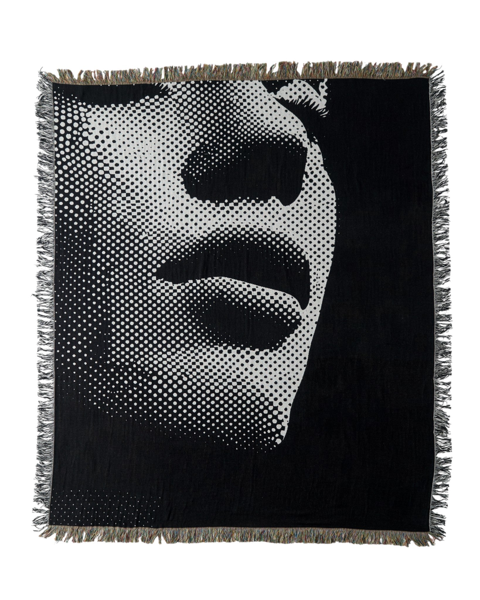 Half Tone Face Throw Blanket : L