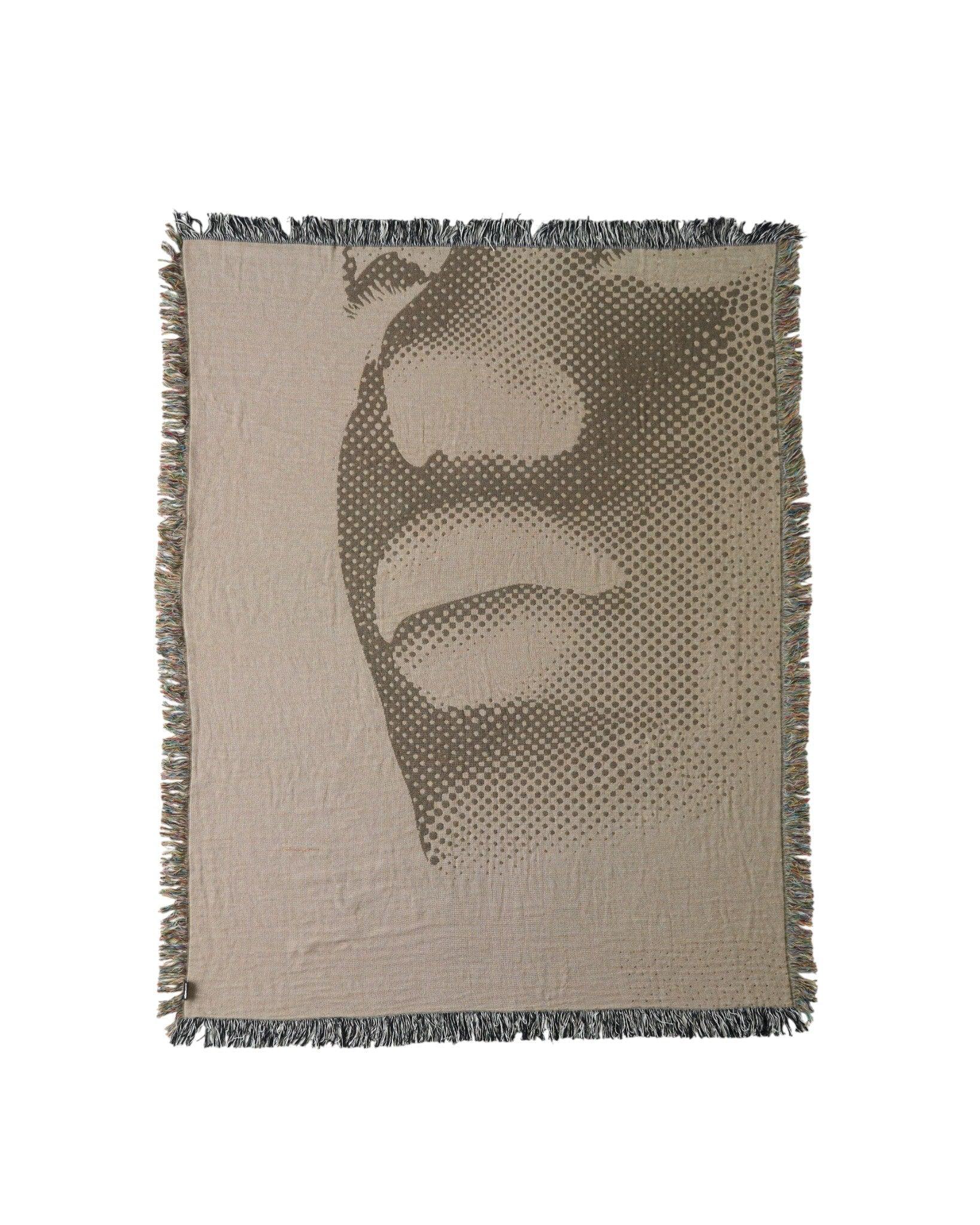 Half Tone Face Throw Blanket | iMPeRF