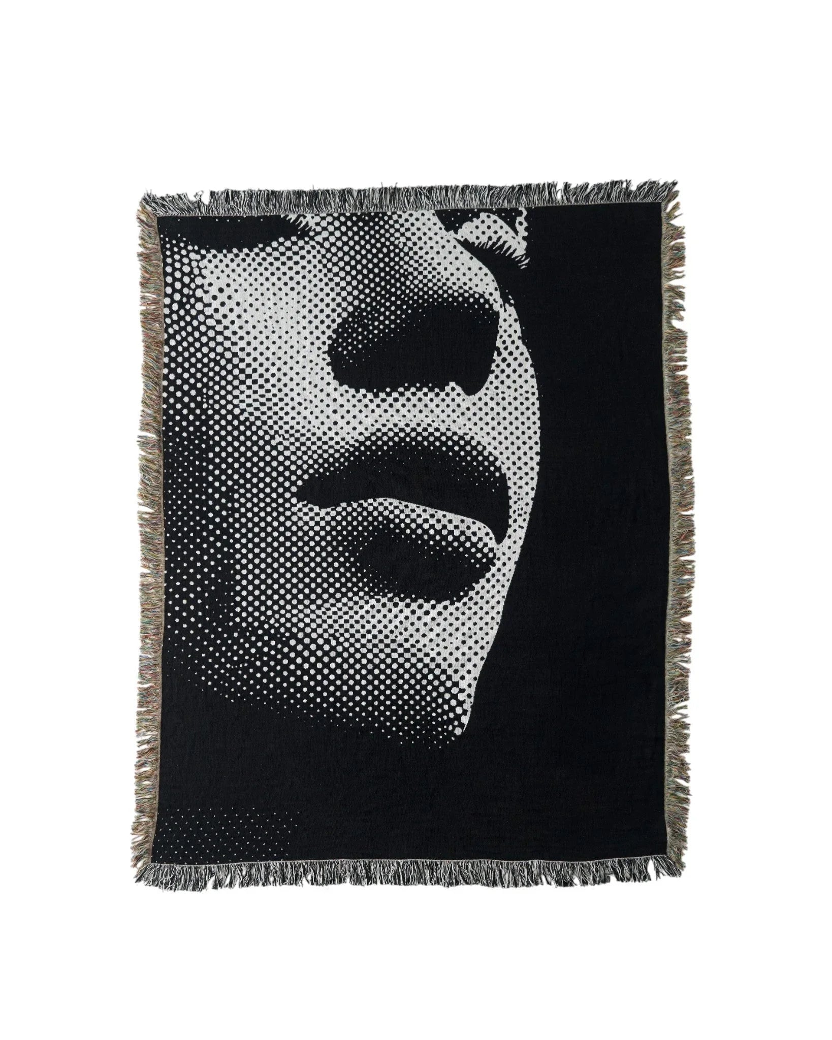 Half Tone Face Throw Blanket | iMPeRF