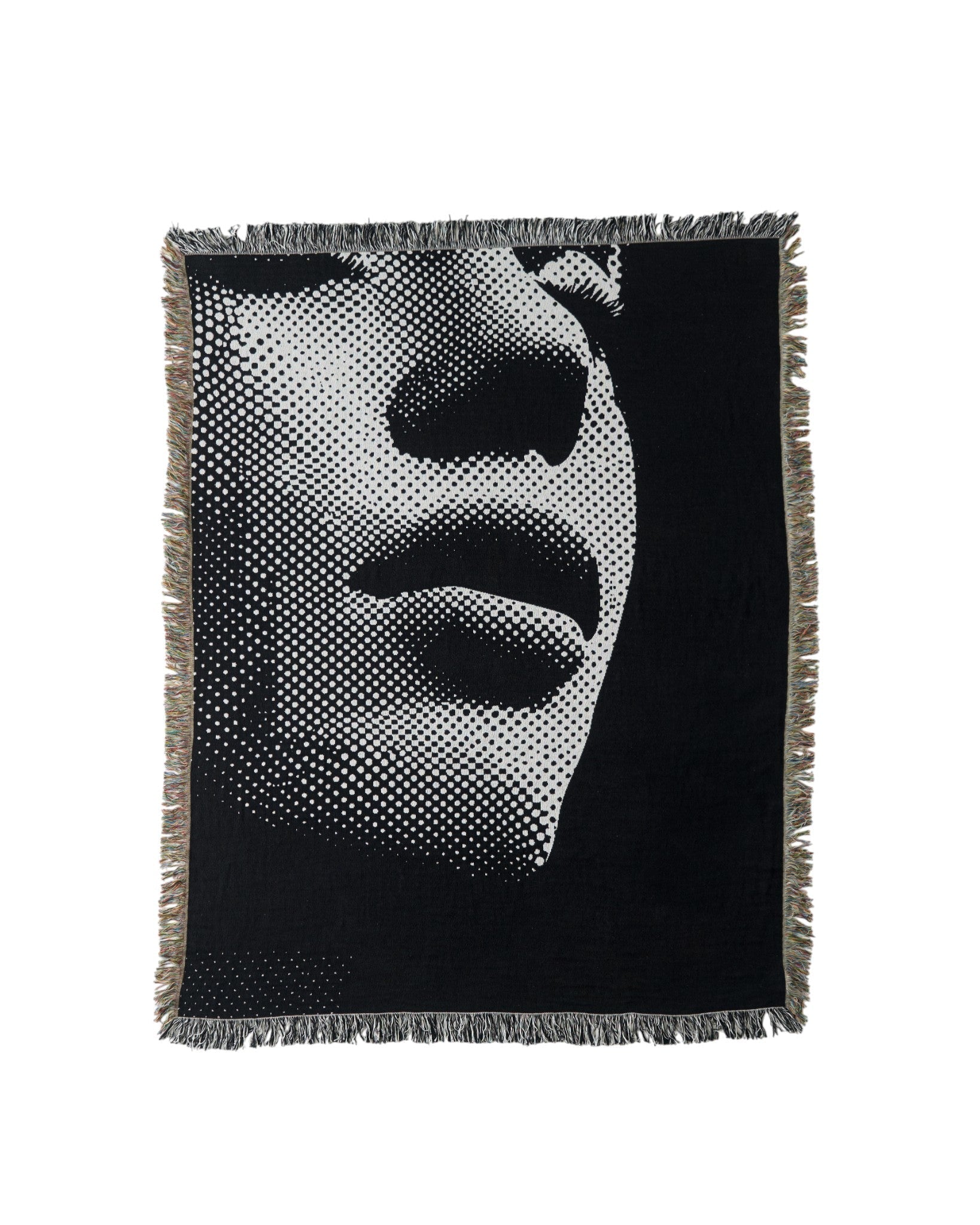 Half Tone Face Throw Blanket : M
