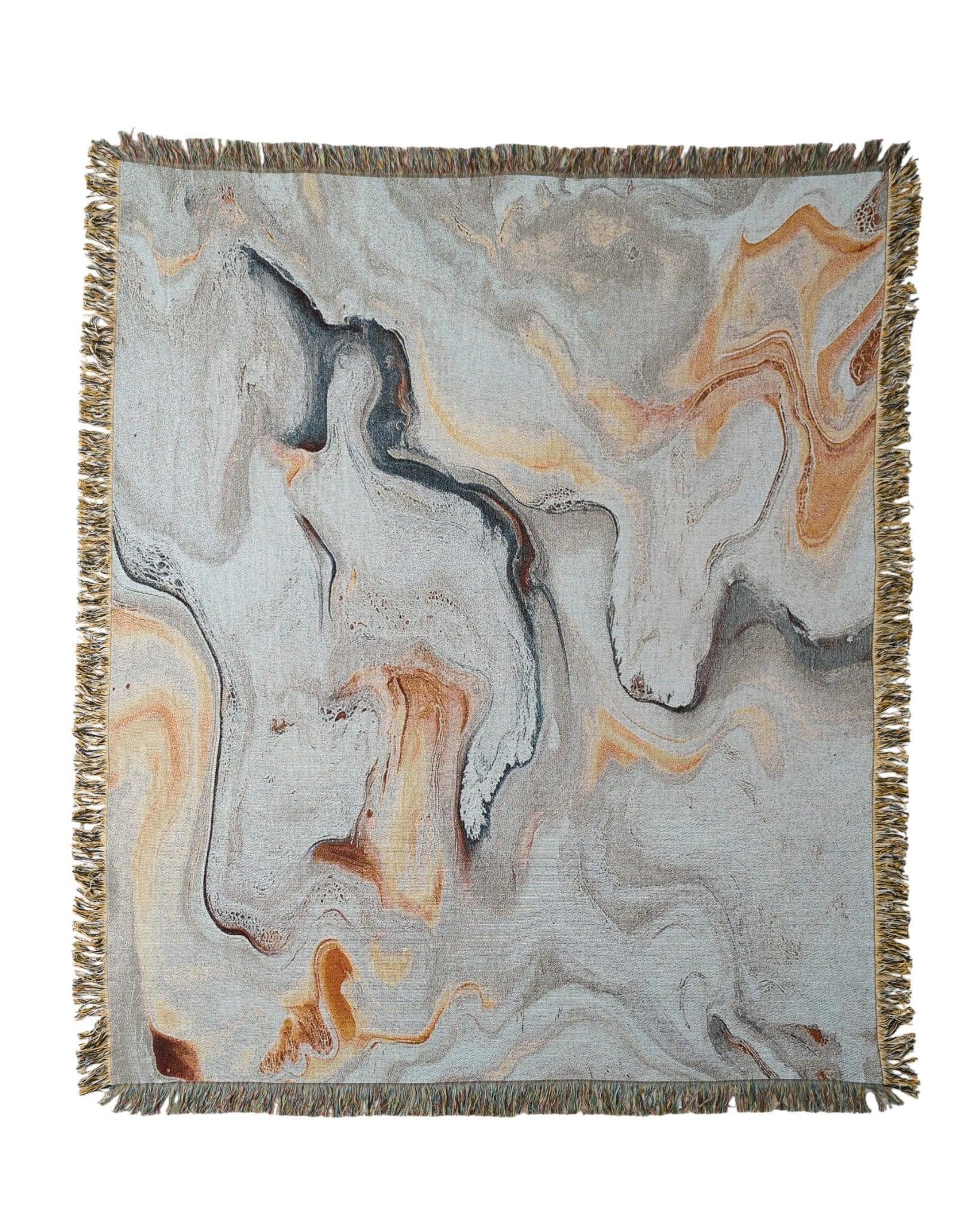 【IMPERF】Ivory Flow Throw Blanket : L Ivory Flow Throw Blanket | iMPeRF