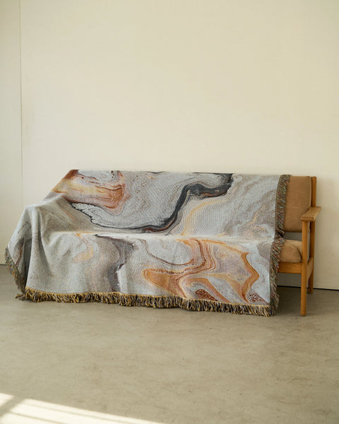 Ivory Flow Throw Blanket | iMPeRF