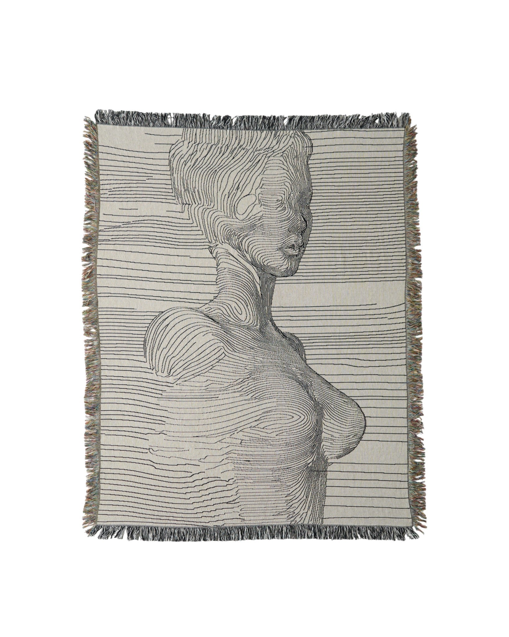 Line Portrait Throw Blanket : M