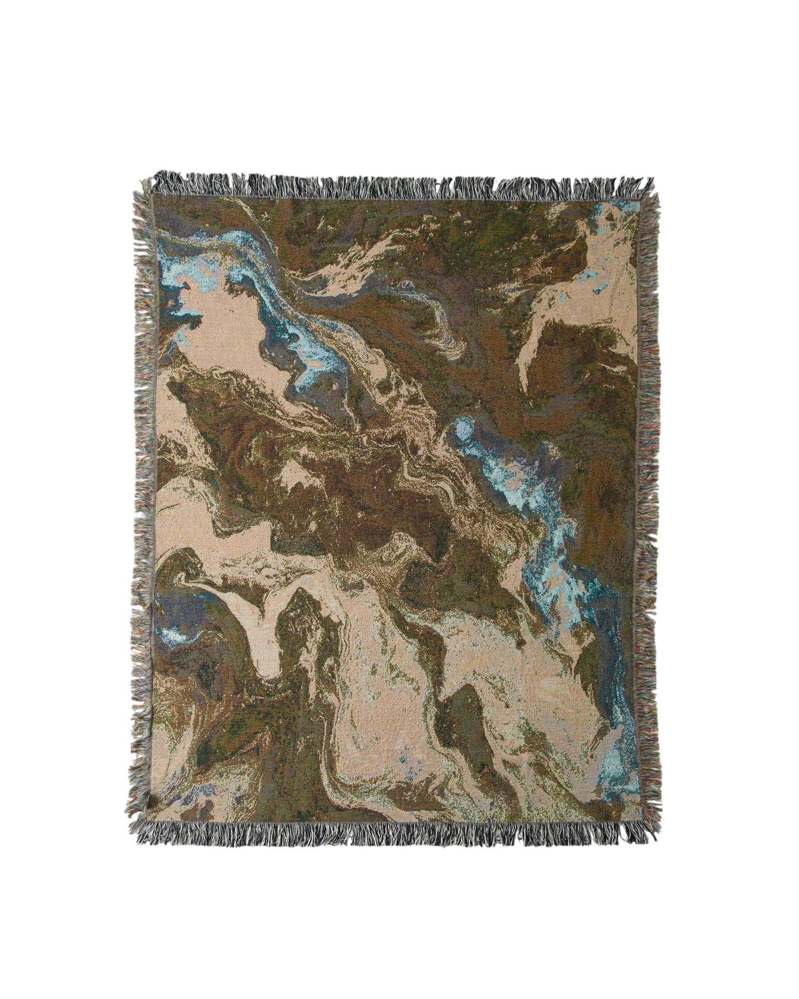 Navy Flow Throw Blanket | iMPeRF