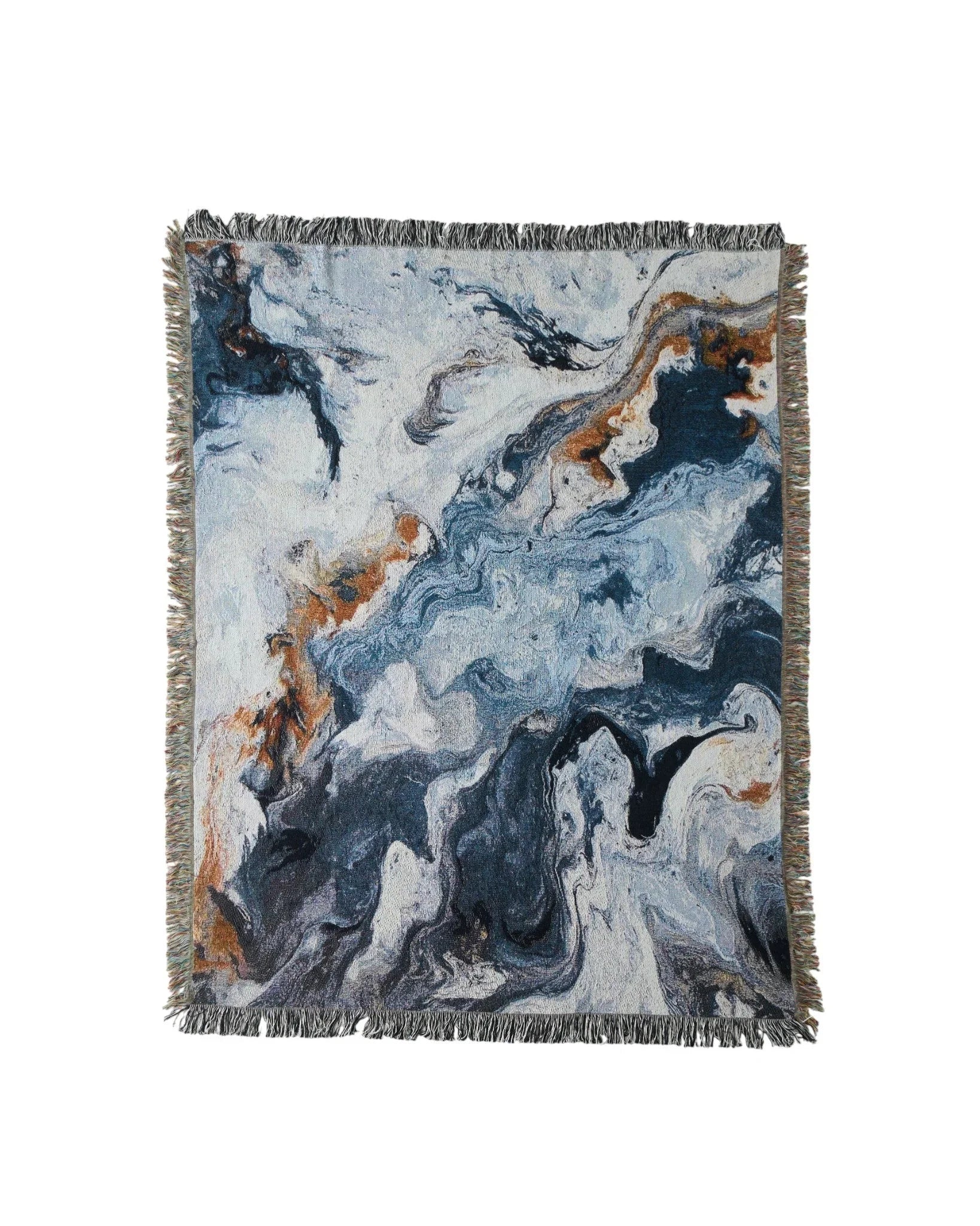 Navy Flow Throw Blanket | iMPeRF