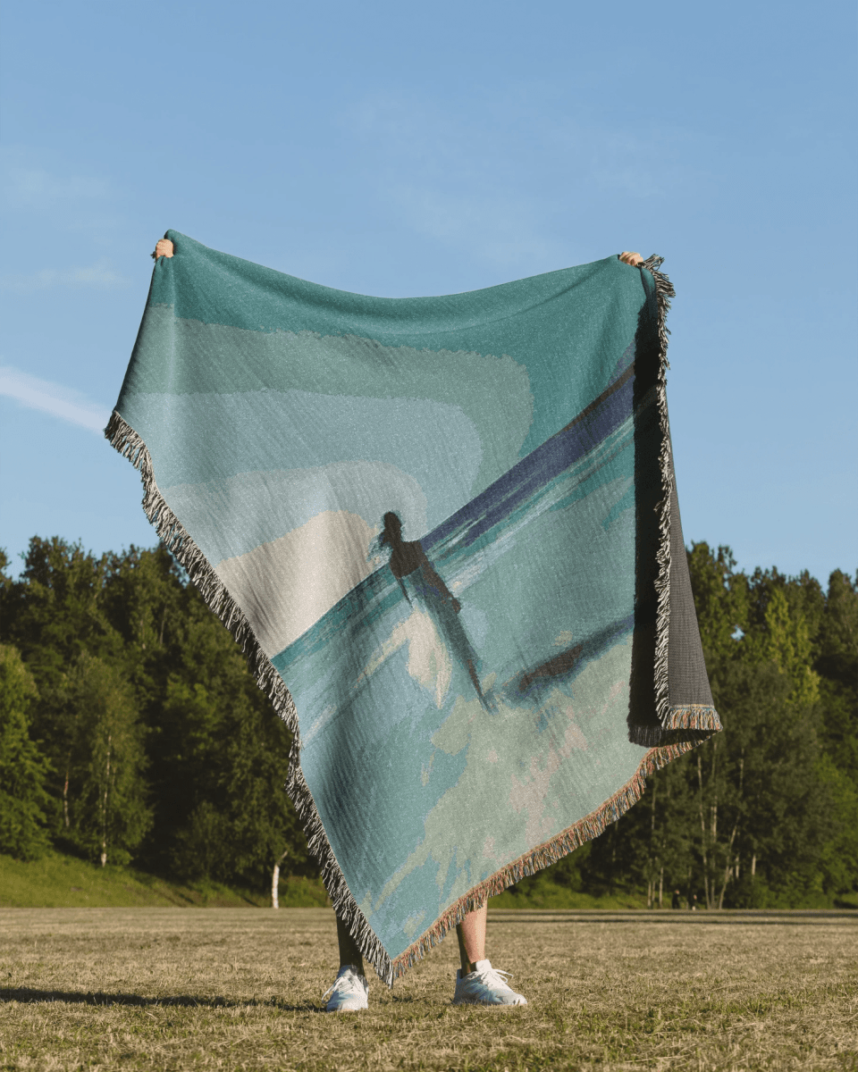 Ocean View Woven Throw Blanket - imperf