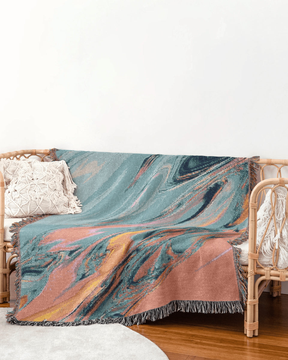 Pastel Flow Woven Throw Blanket - imperf
