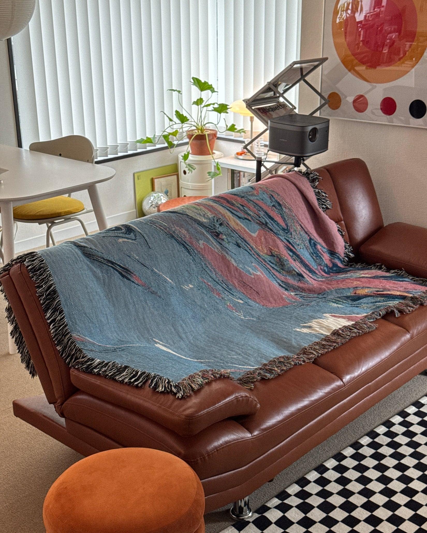 Pastel Flow Woven Throw Blanket - imperf