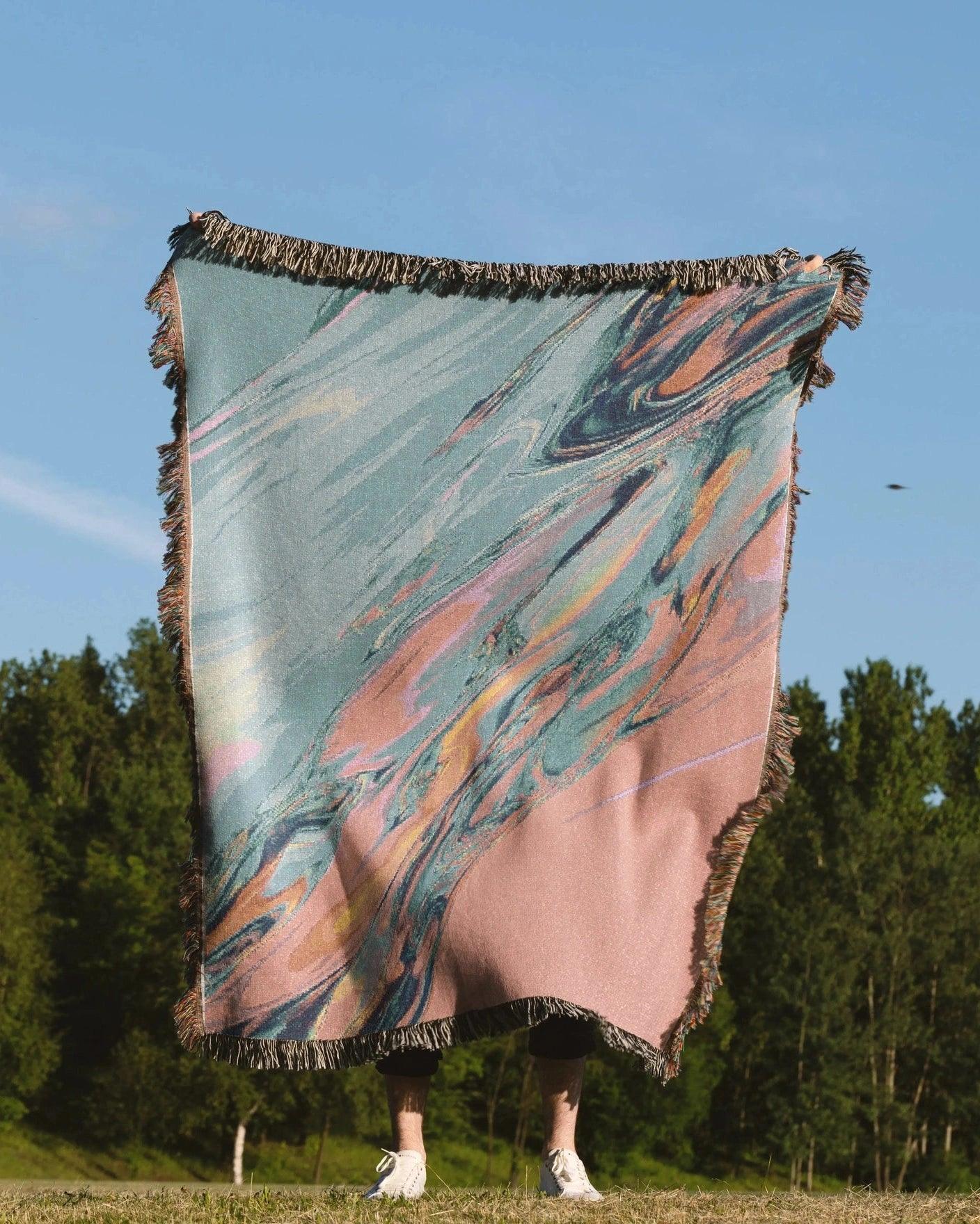 Pastel Flow Woven Throw Blanket - imperf