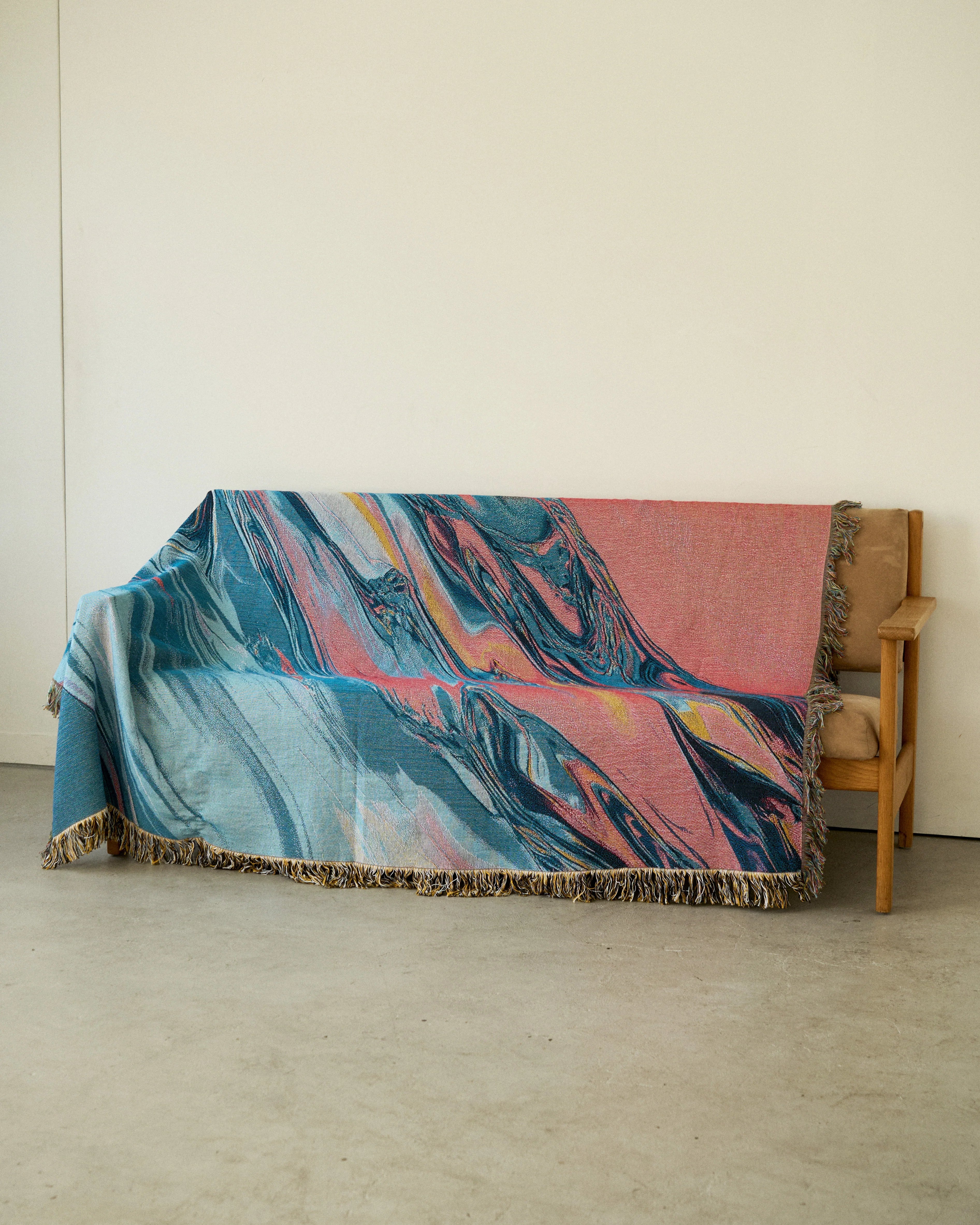 imperf ブランケットMarble Woven Throw Blanket Pastel Flow Throw Blanket | iMPeRF