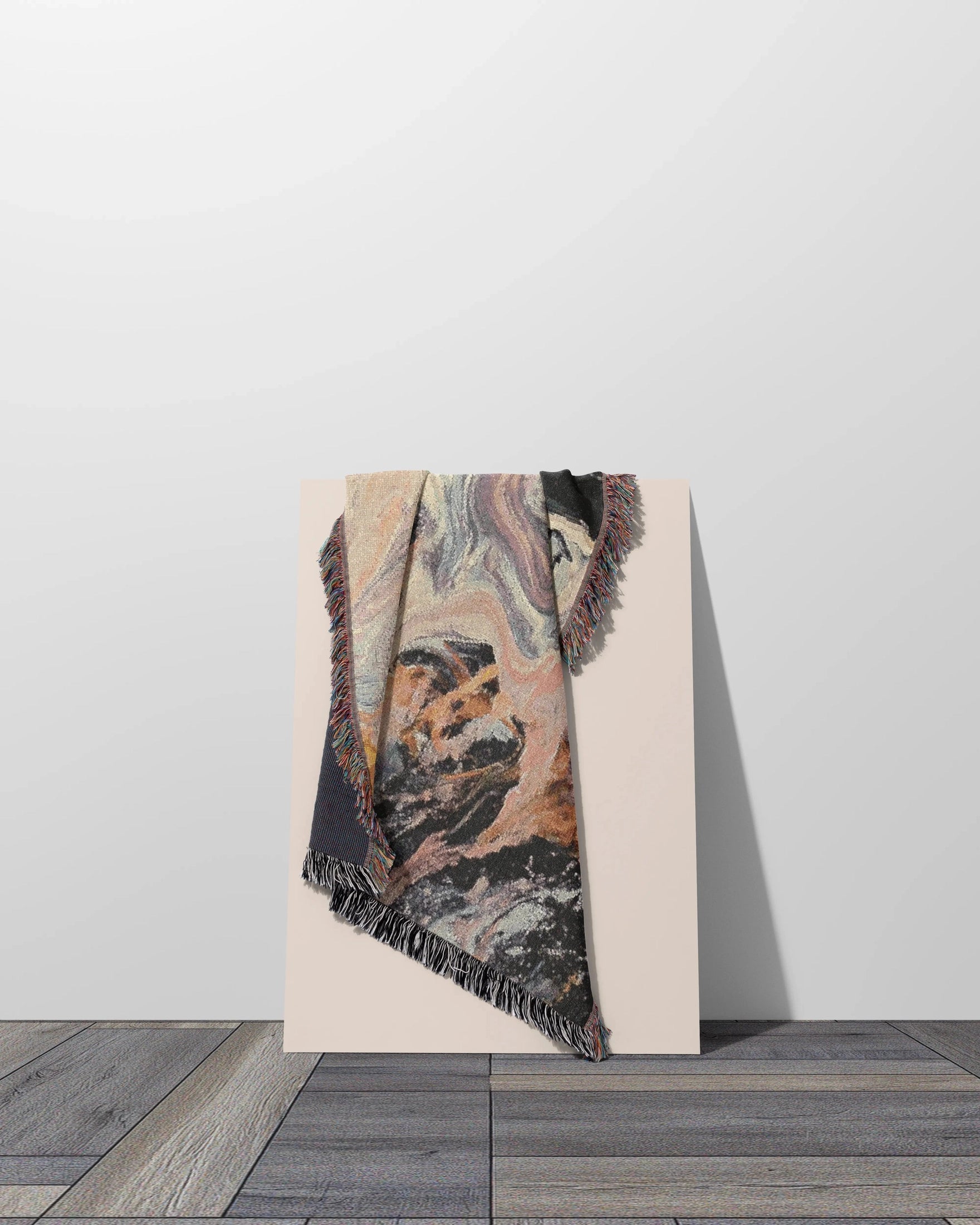 Pink Marble Woven Throw Blanket - imperf