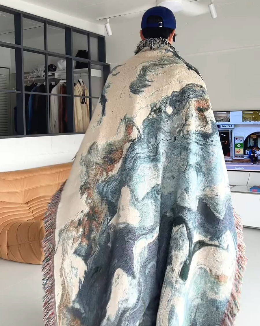 Black Flow Throw Blanket | iMPeRF