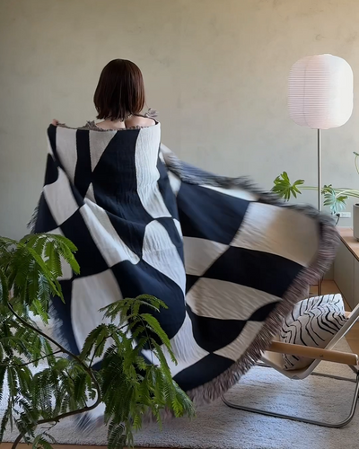 Distorted Check Throw Blanket | iMPeRF Distorted Check Throw Blanket | iMPeRF