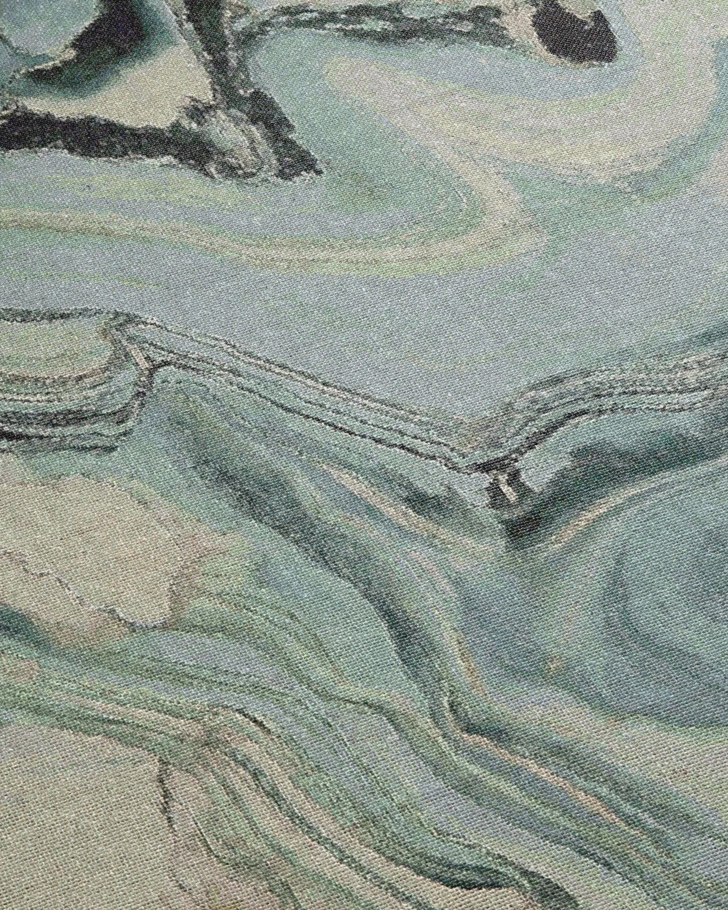 Sky Blue Marble Woven Throw Blanket - imperf