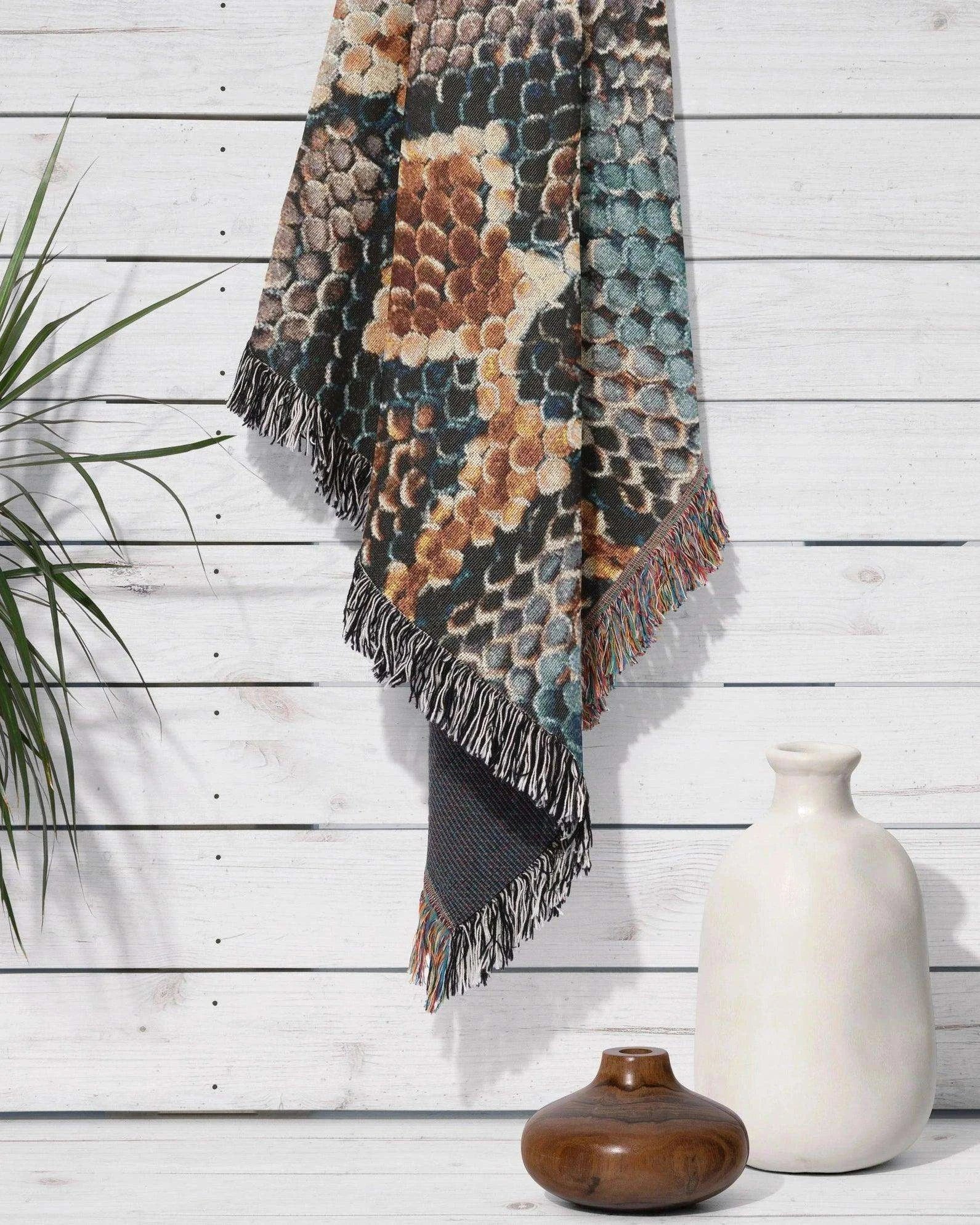 Snake Skin Woven Throw Blanket - imperf