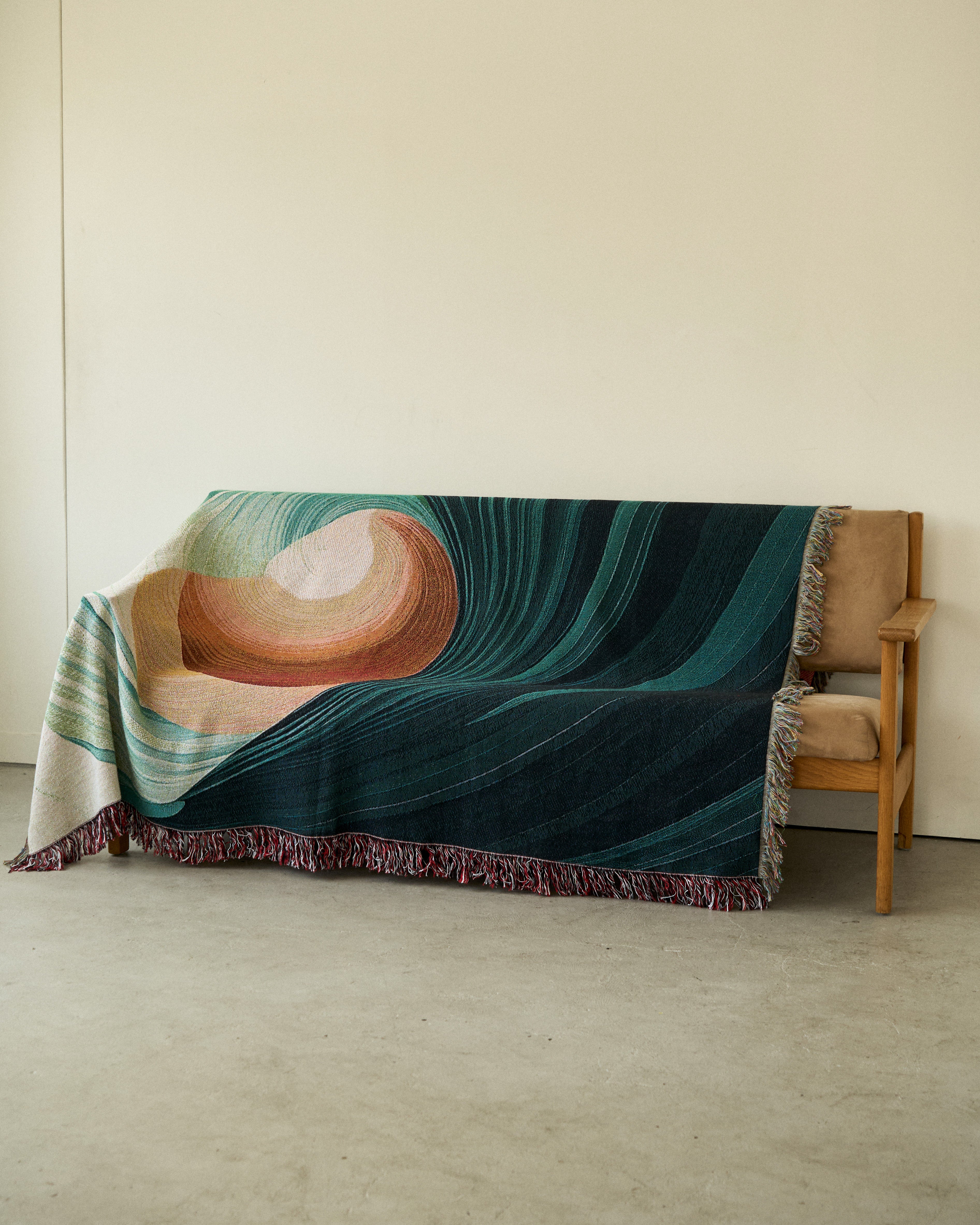 Fluid Spiral Throw Blanket : L