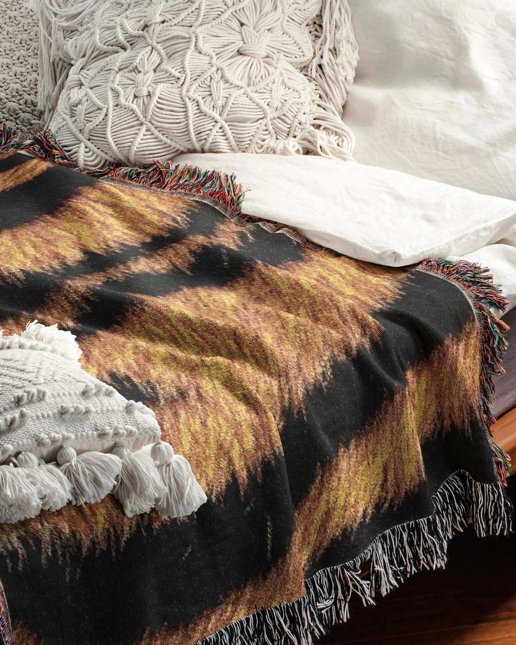 Tiger Hide Woven Throw Blanket 
