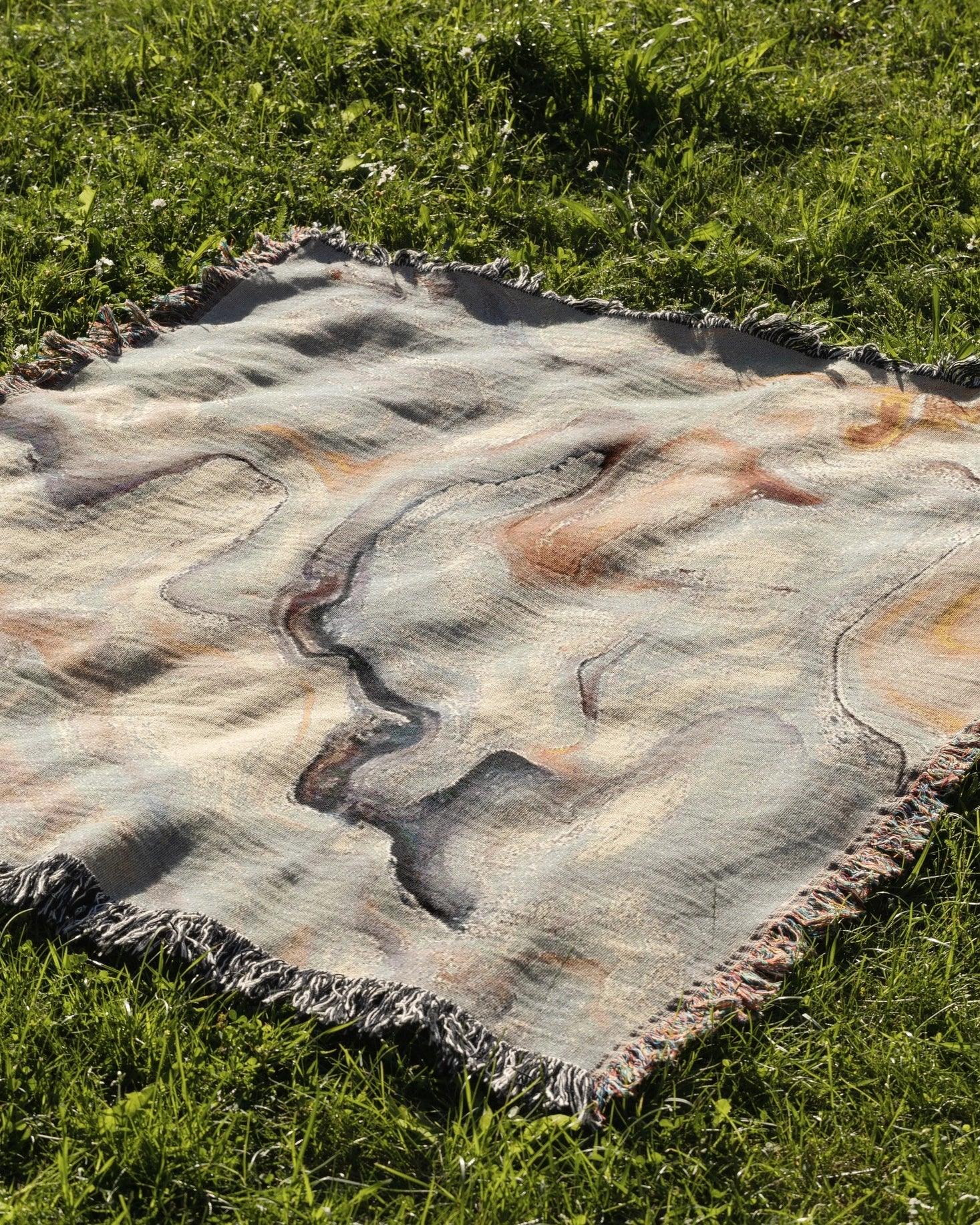 White Marble Woven Throw Blanket - imperf