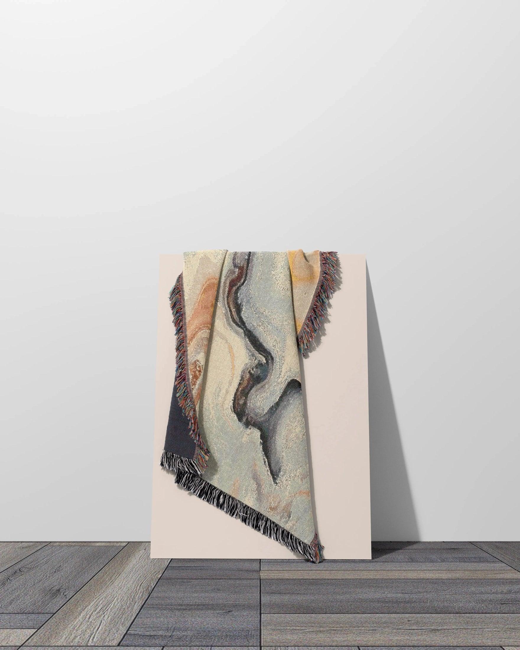 White Marble Woven Throw Blanket - imperf