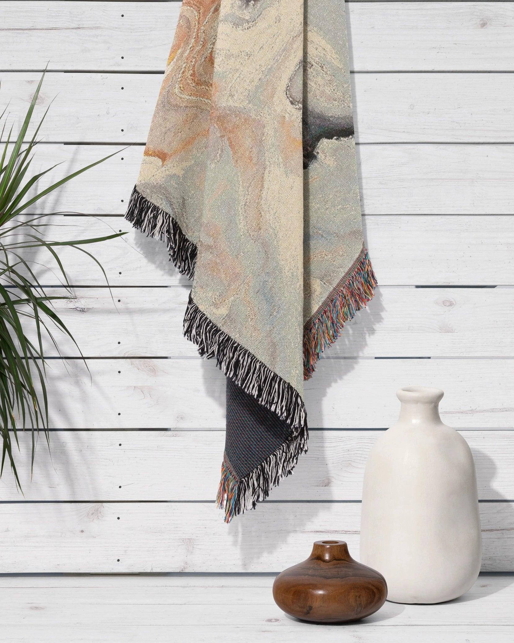 White Marble Woven Throw Blanket - imperf