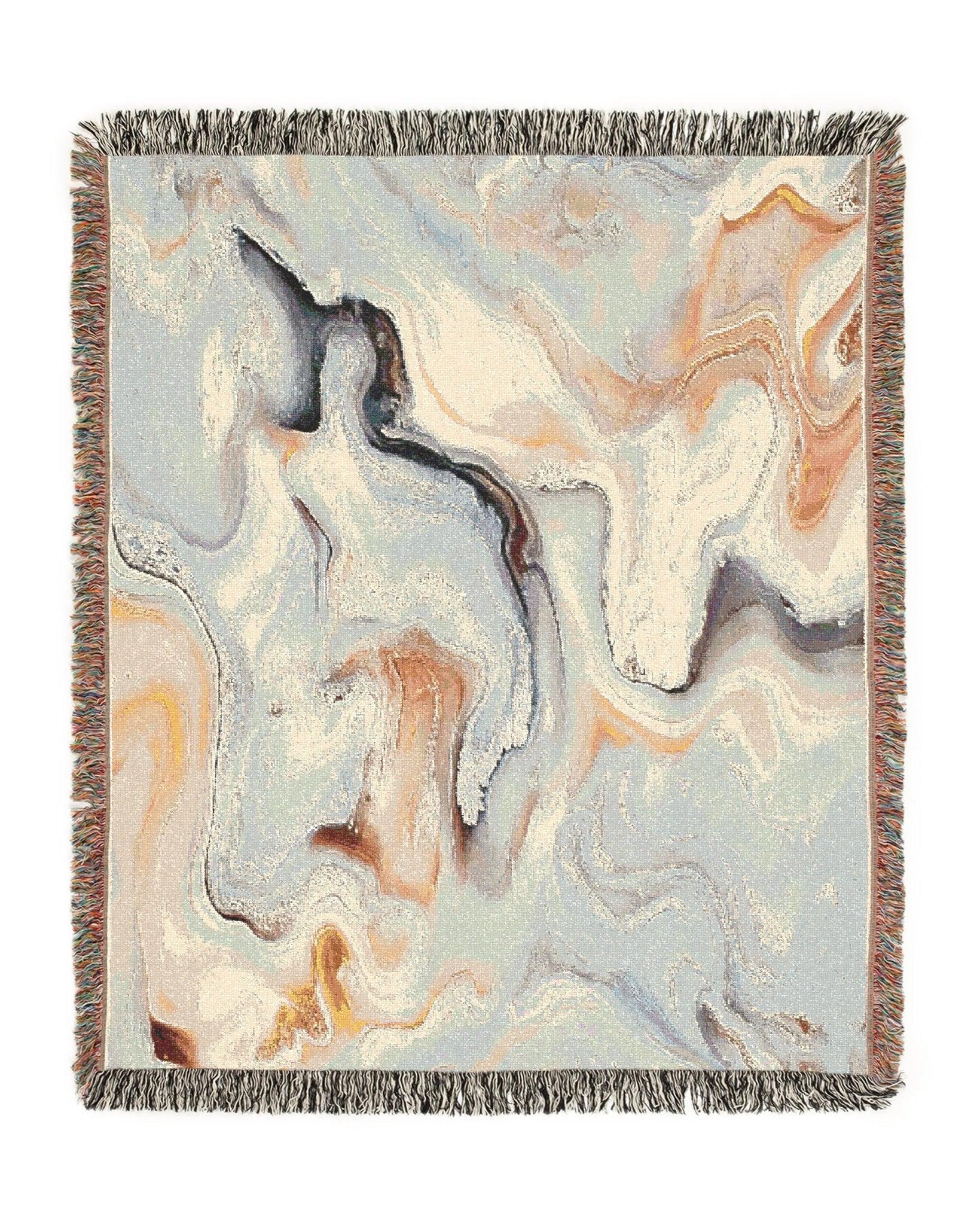 White Marble Woven Throw Blanket - imperf