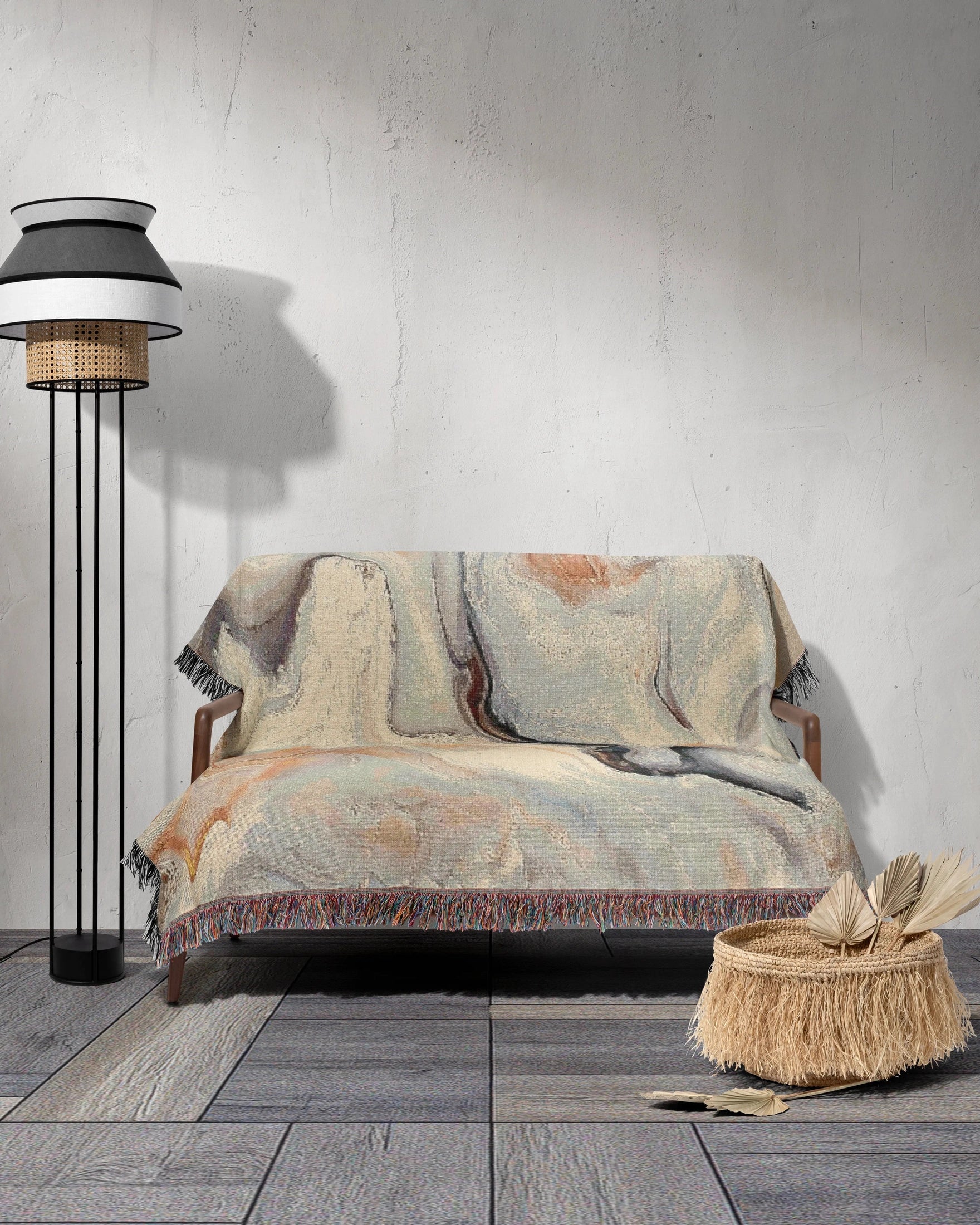 White Marble Woven Throw Blanket - imperf