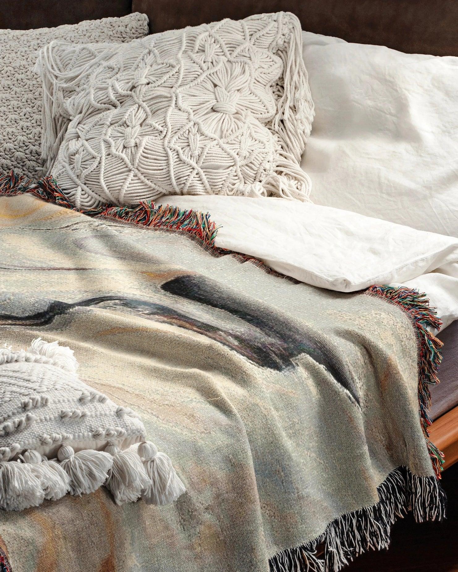White Marble Woven Throw Blanket - imperf